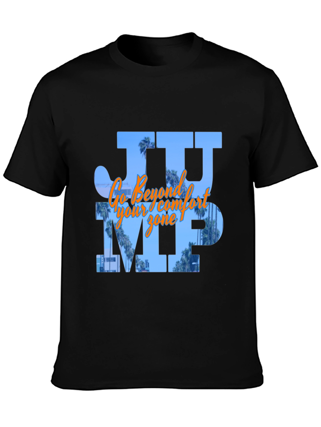 JUMP Graphic T-Shirt - Black Cotton Blend