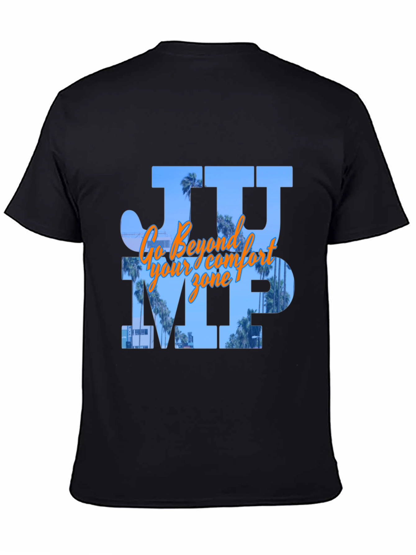 JUMP Graphic T-Shirt - Black Cotton Blend