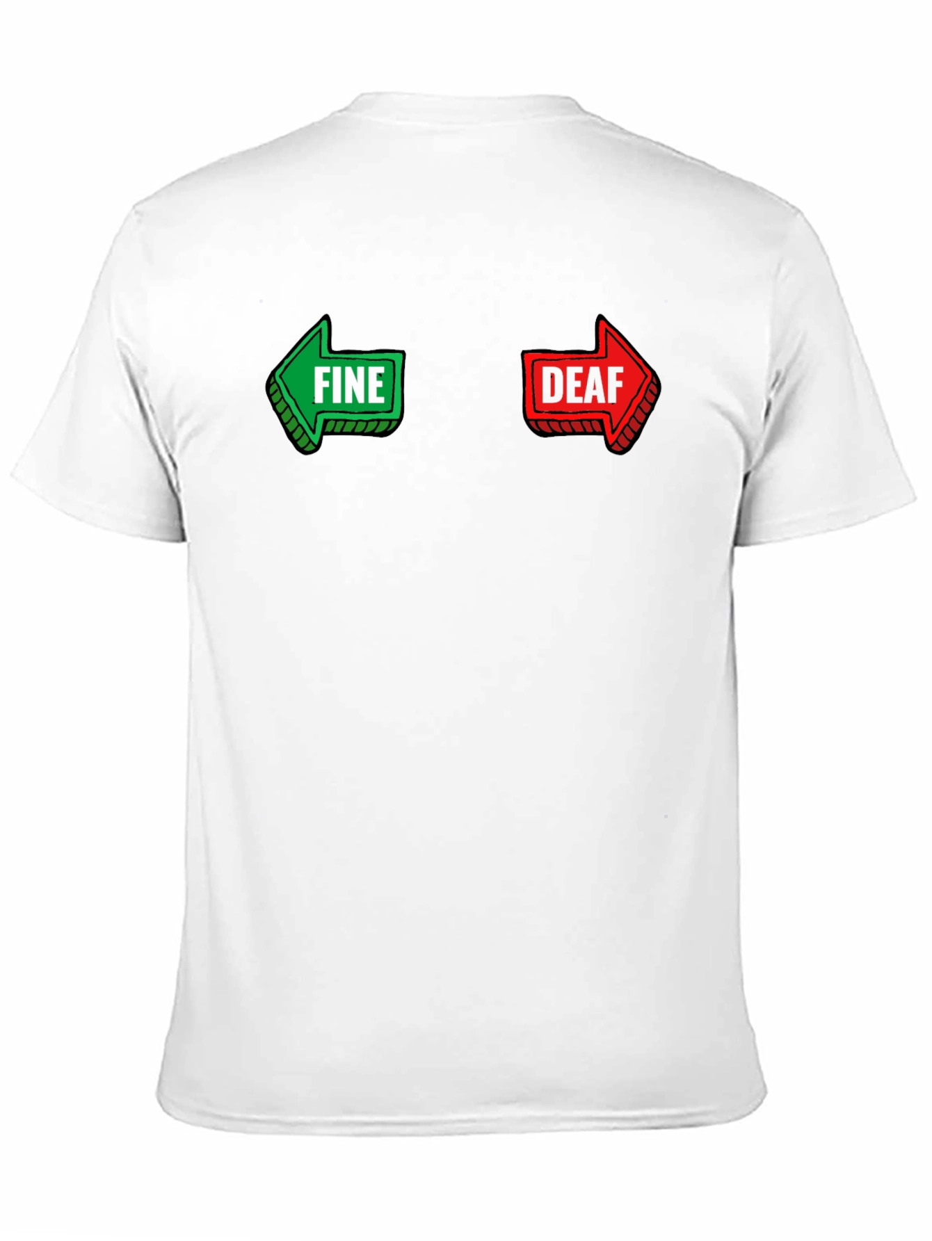 Funny Fine Deaf Graphic Mens Black T-shirt