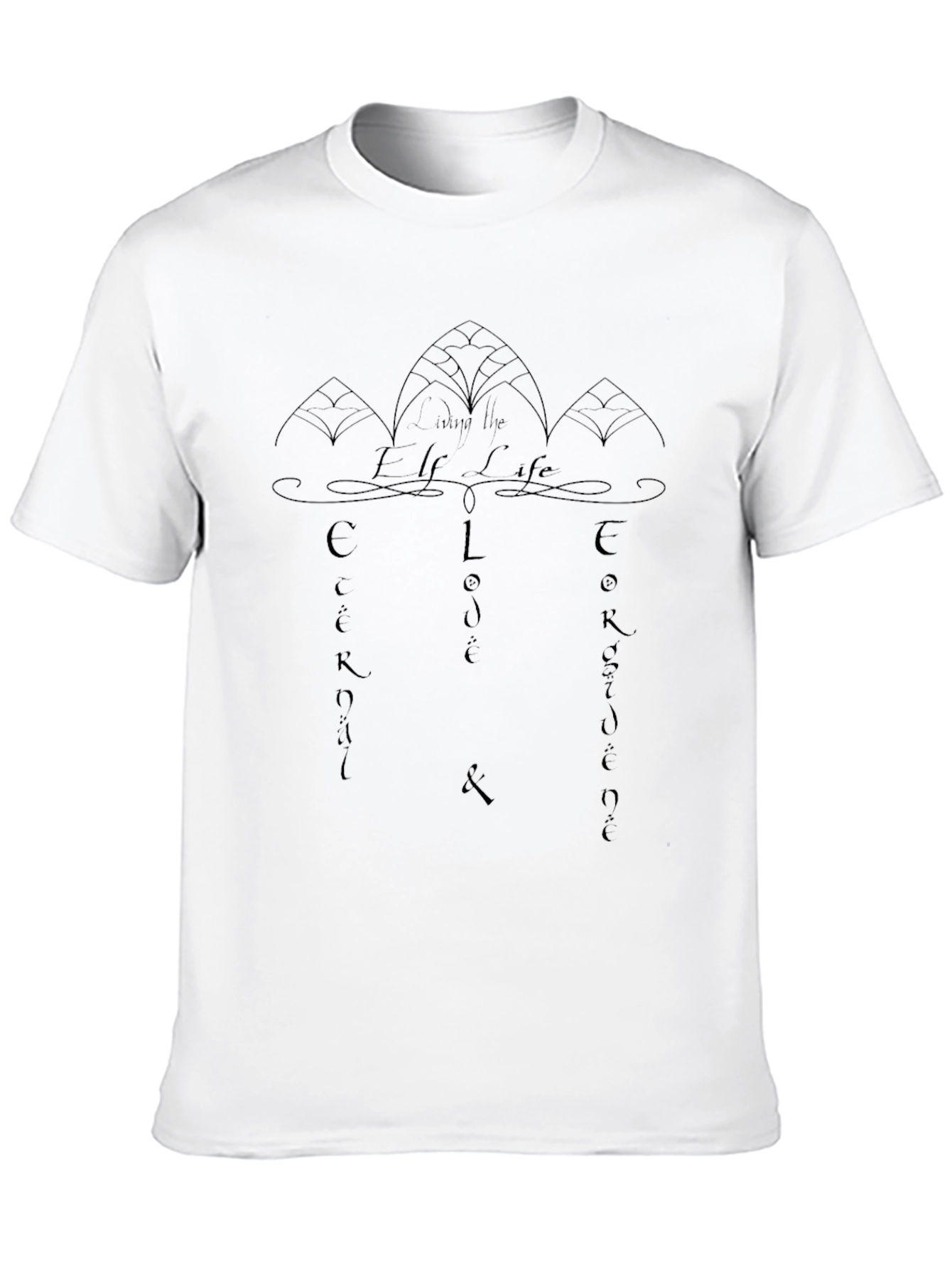 Life Love Knowledge Black Graphic T-Shirt