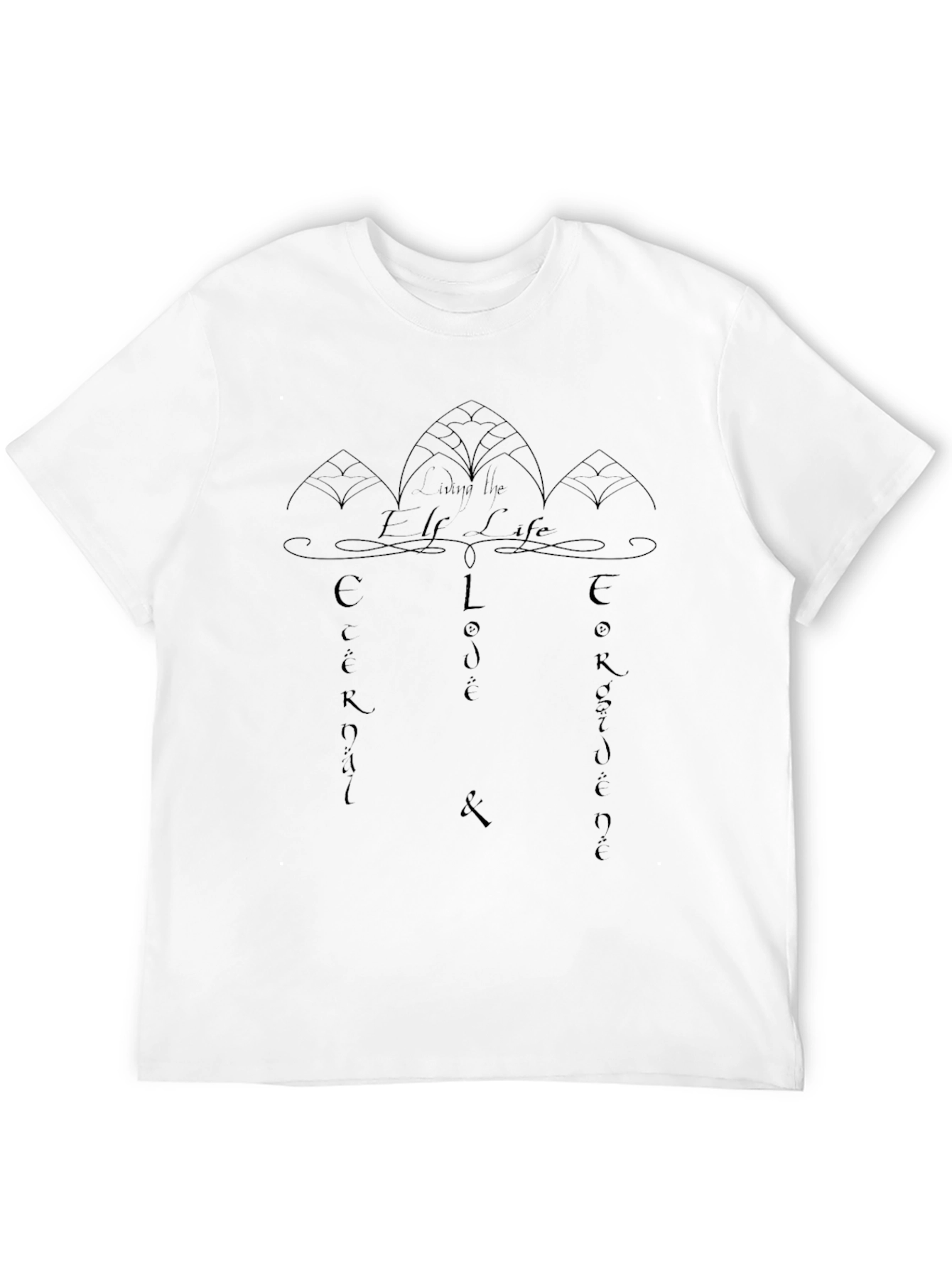 Life Love Knowledge Black Graphic T-Shirt