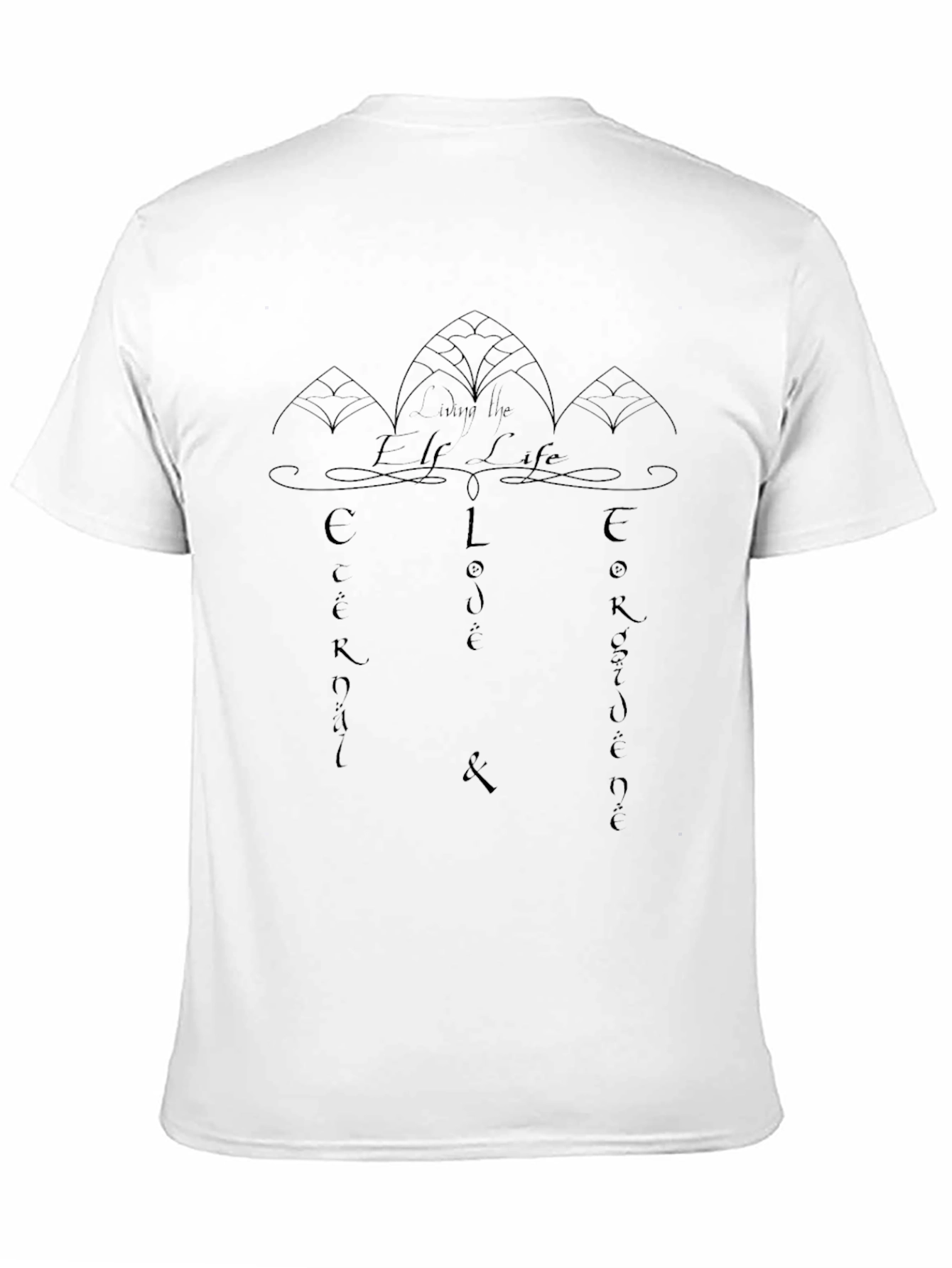 Life Love Knowledge Black Graphic T-Shirt