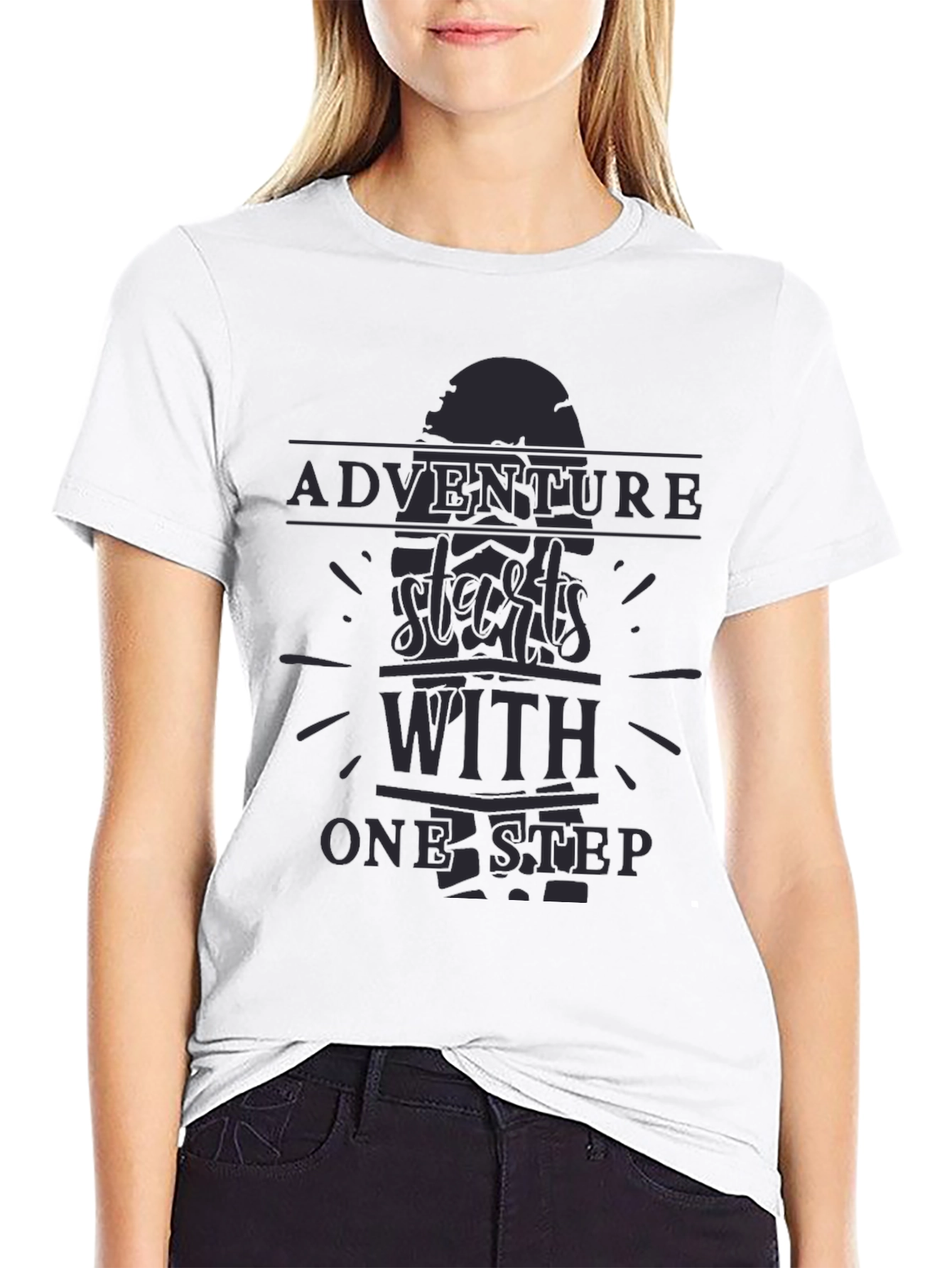 Adventure Starts With One Step Graphic T-Shirt