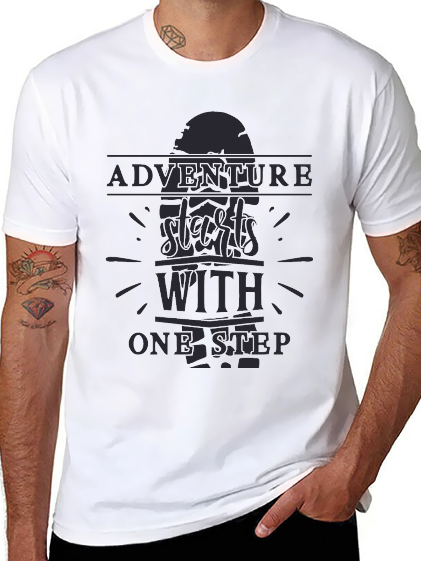 Adventure Starts With One Step Graphic T-Shirt