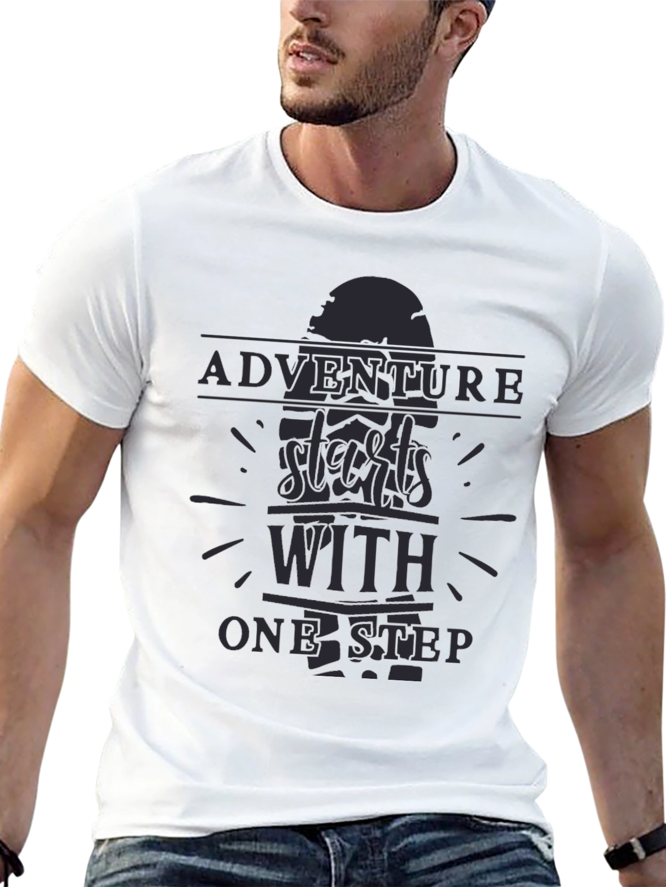 Adventure Starts With One Step Graphic T-Shirt