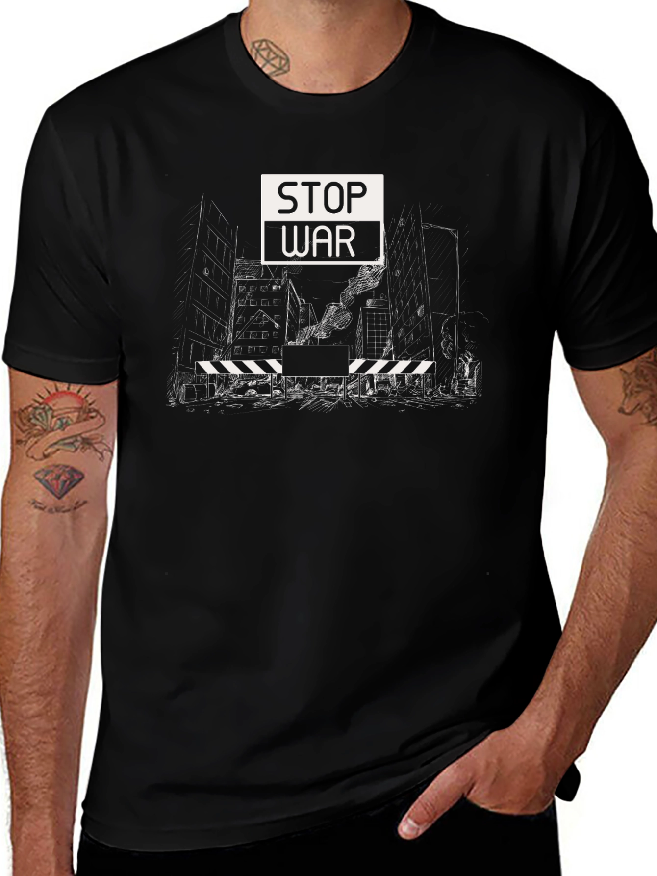 Stop War Graphic T-Shirt - Peace Activist Tee