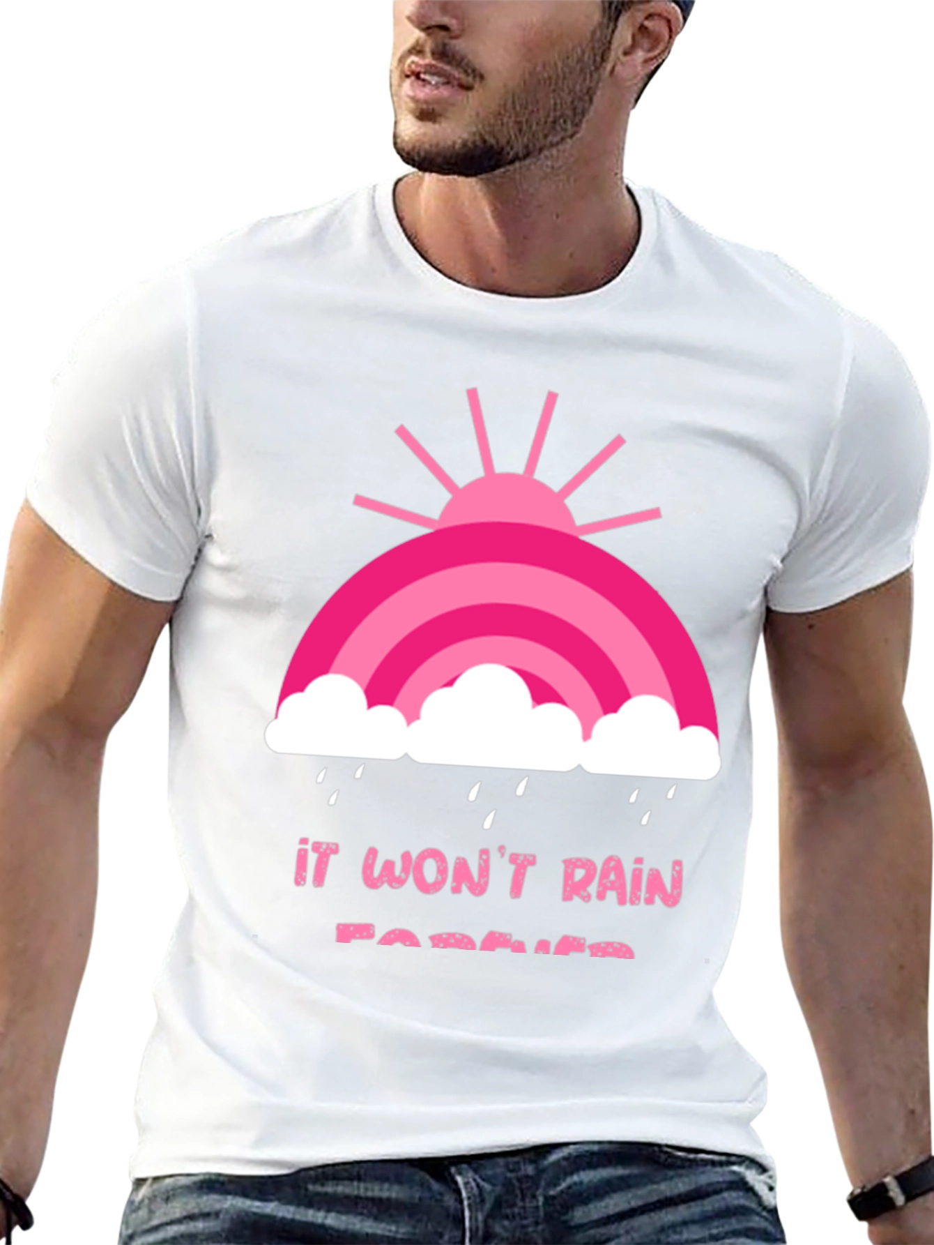 It Wont Rain Forever Black Graphic Tee