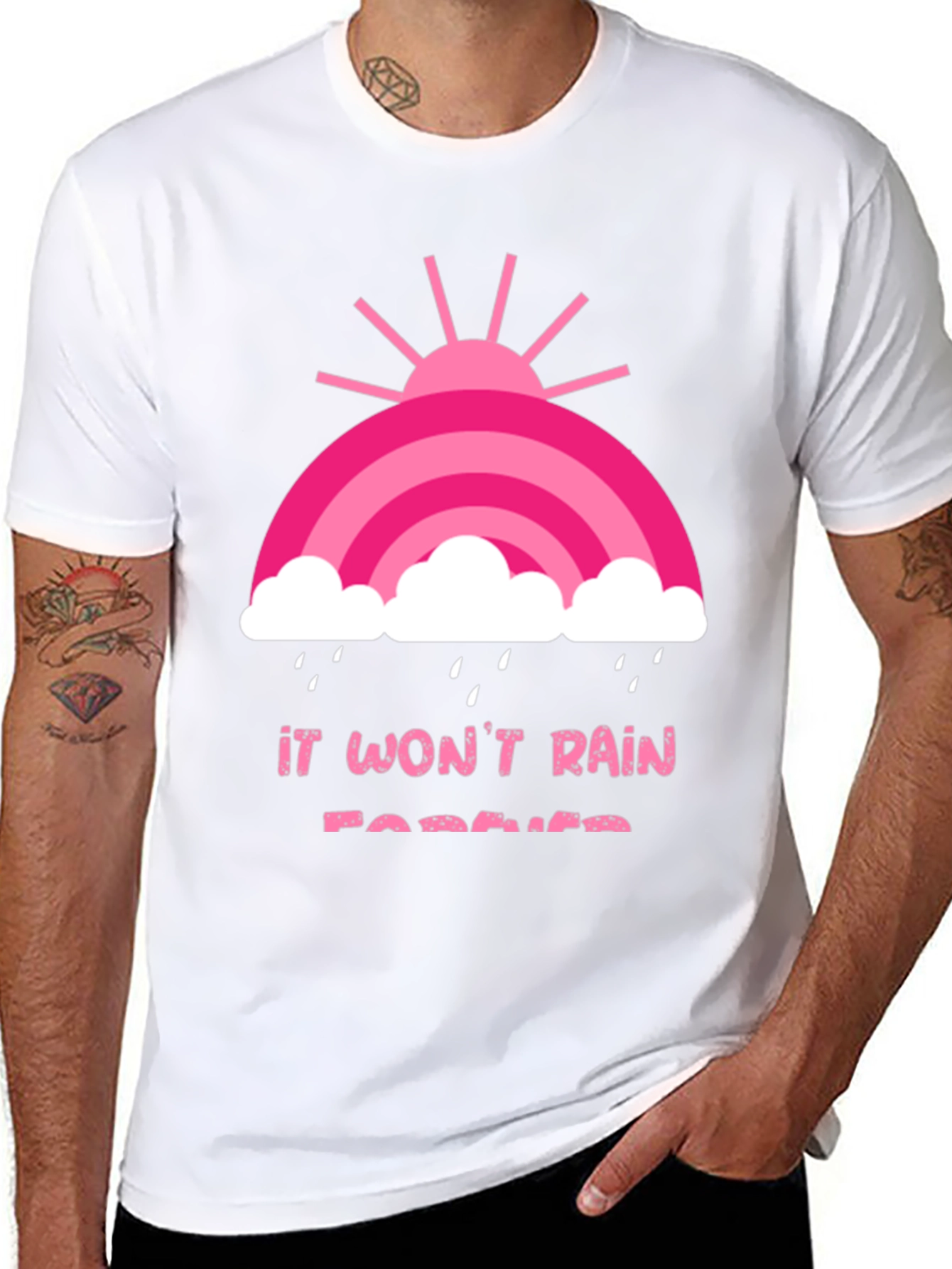 It Wont Rain Forever Black Graphic Tee