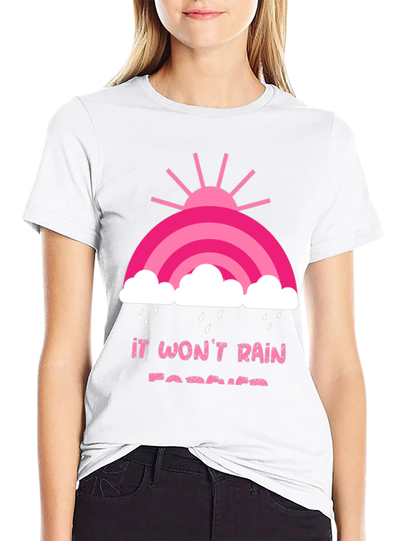 It Wont Rain Forever Black Graphic Tee