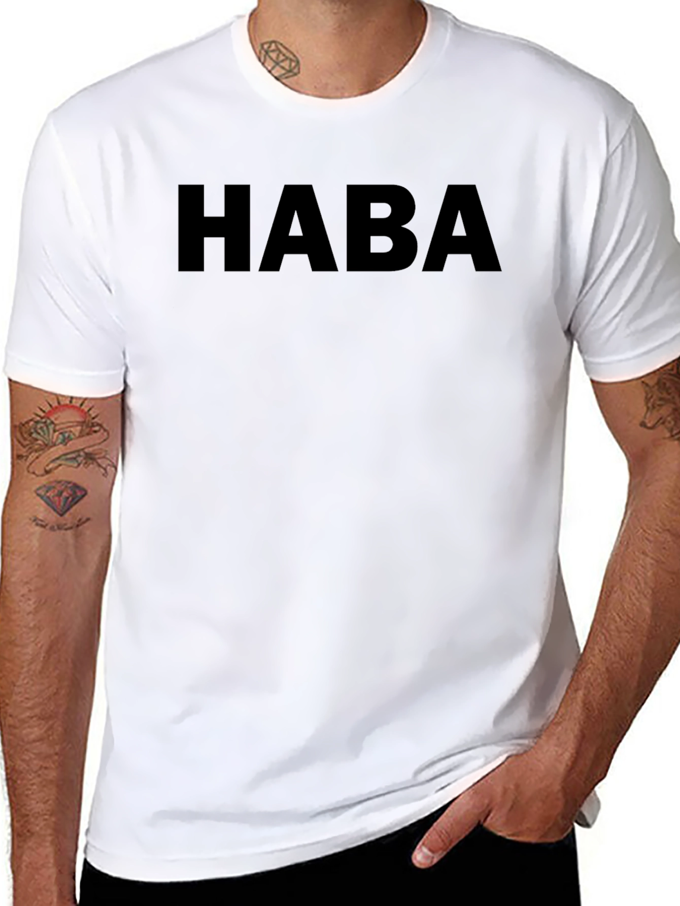 HABA Graphic Tee - Mens Black Casual T-Shirt