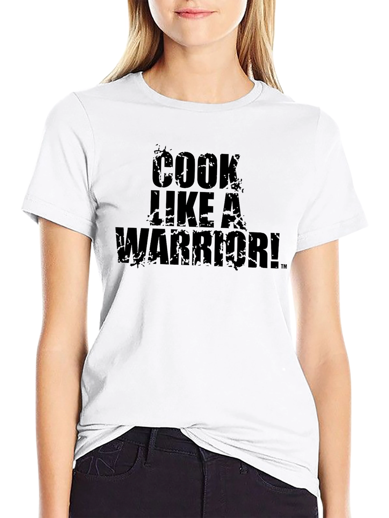Cook Like A Warrior Black Graphic T-Shirt