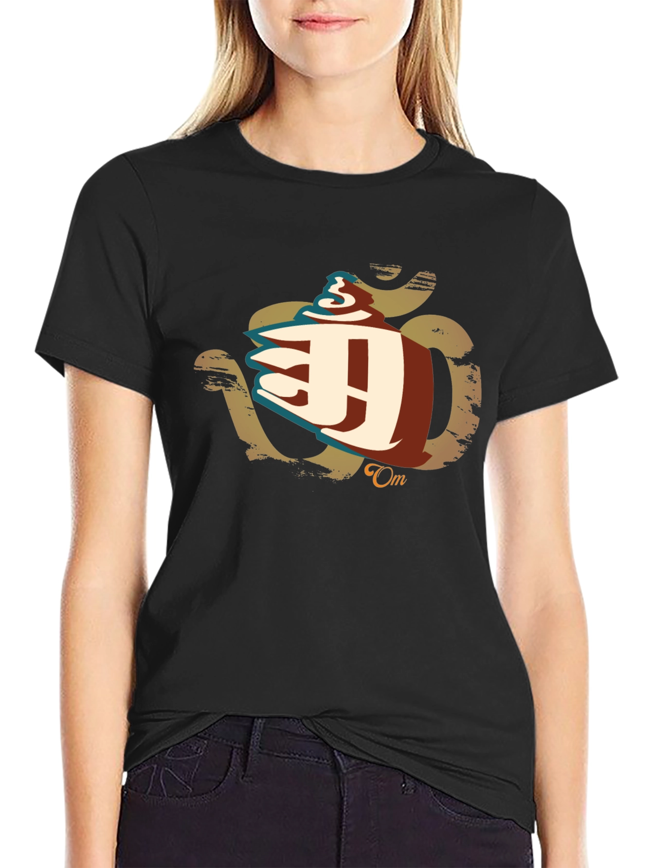Om Symbol Graphic Black T-Shirt