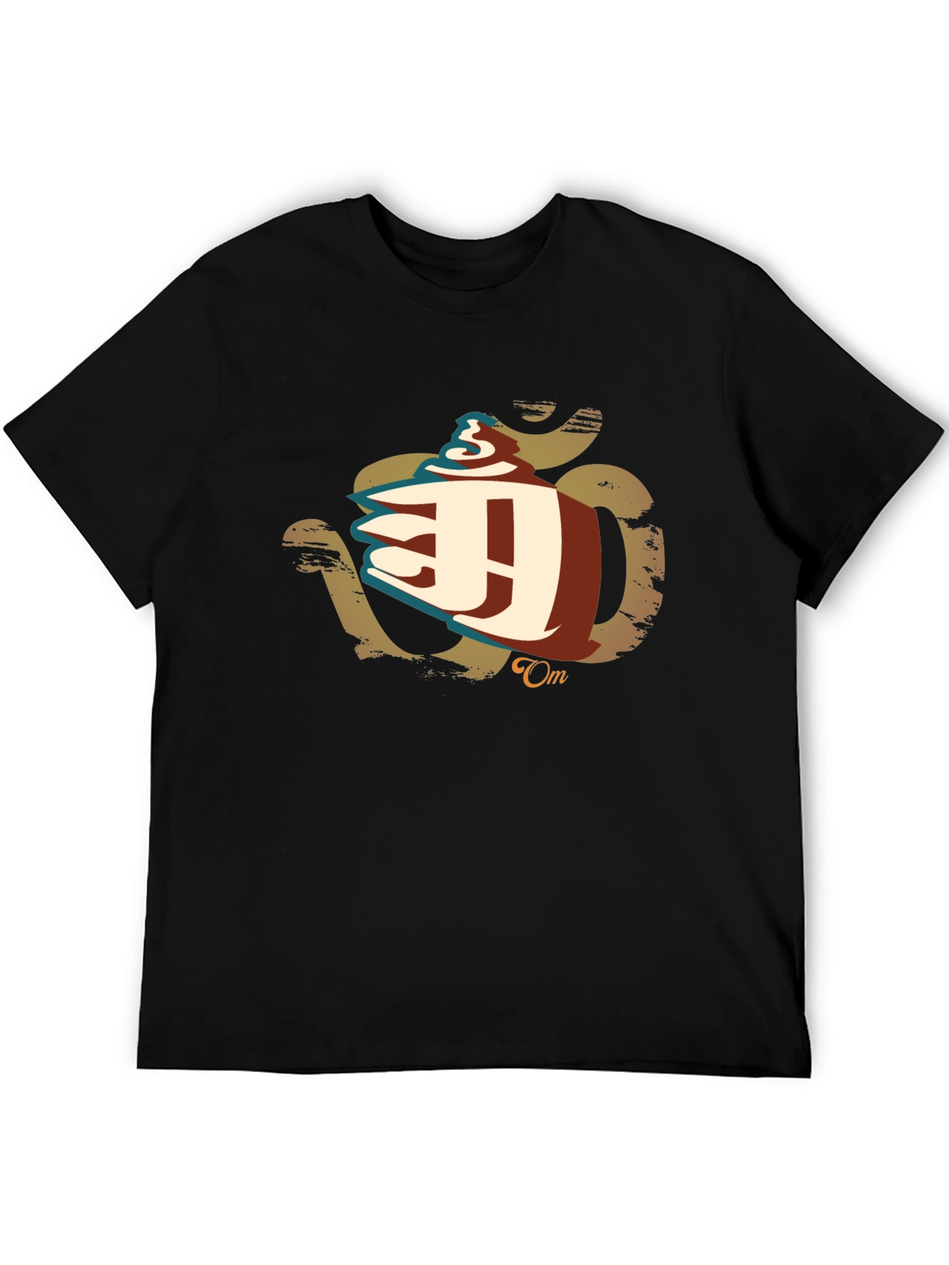 Om Symbol Graphic Black T-Shirt