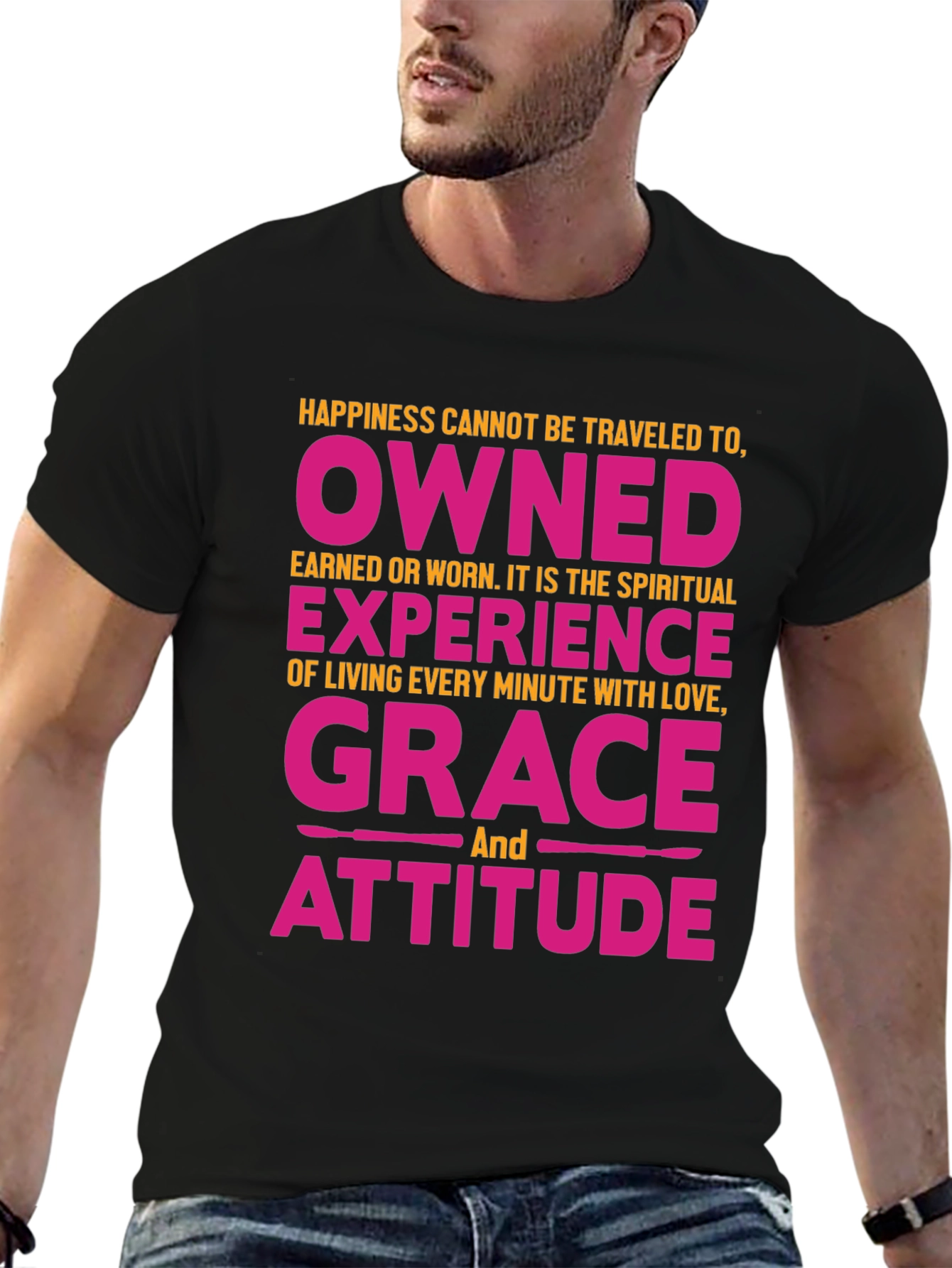 Happiness Grace Attitude Graphic Tee