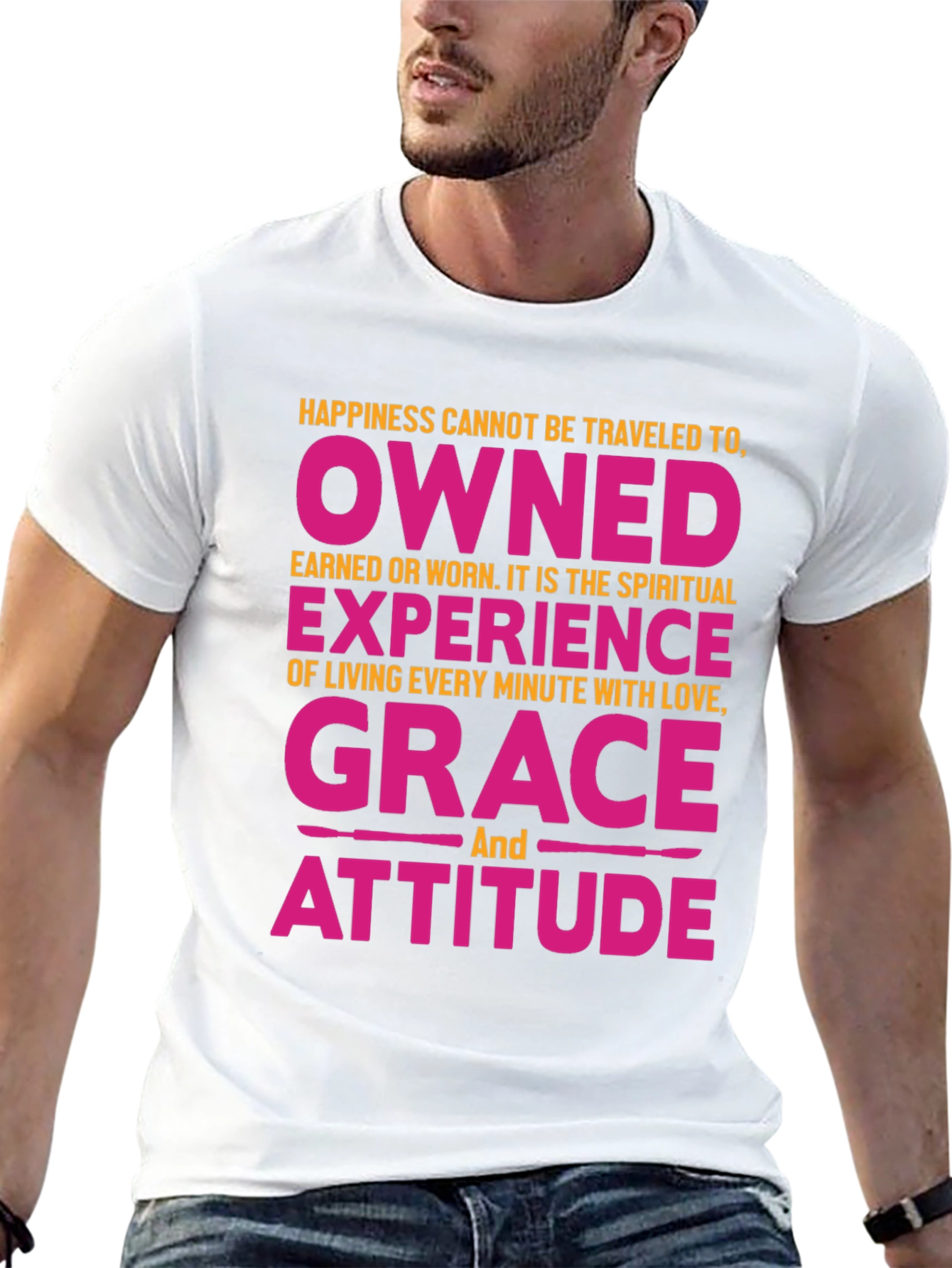 Happiness Grace Attitude Graphic Tee
