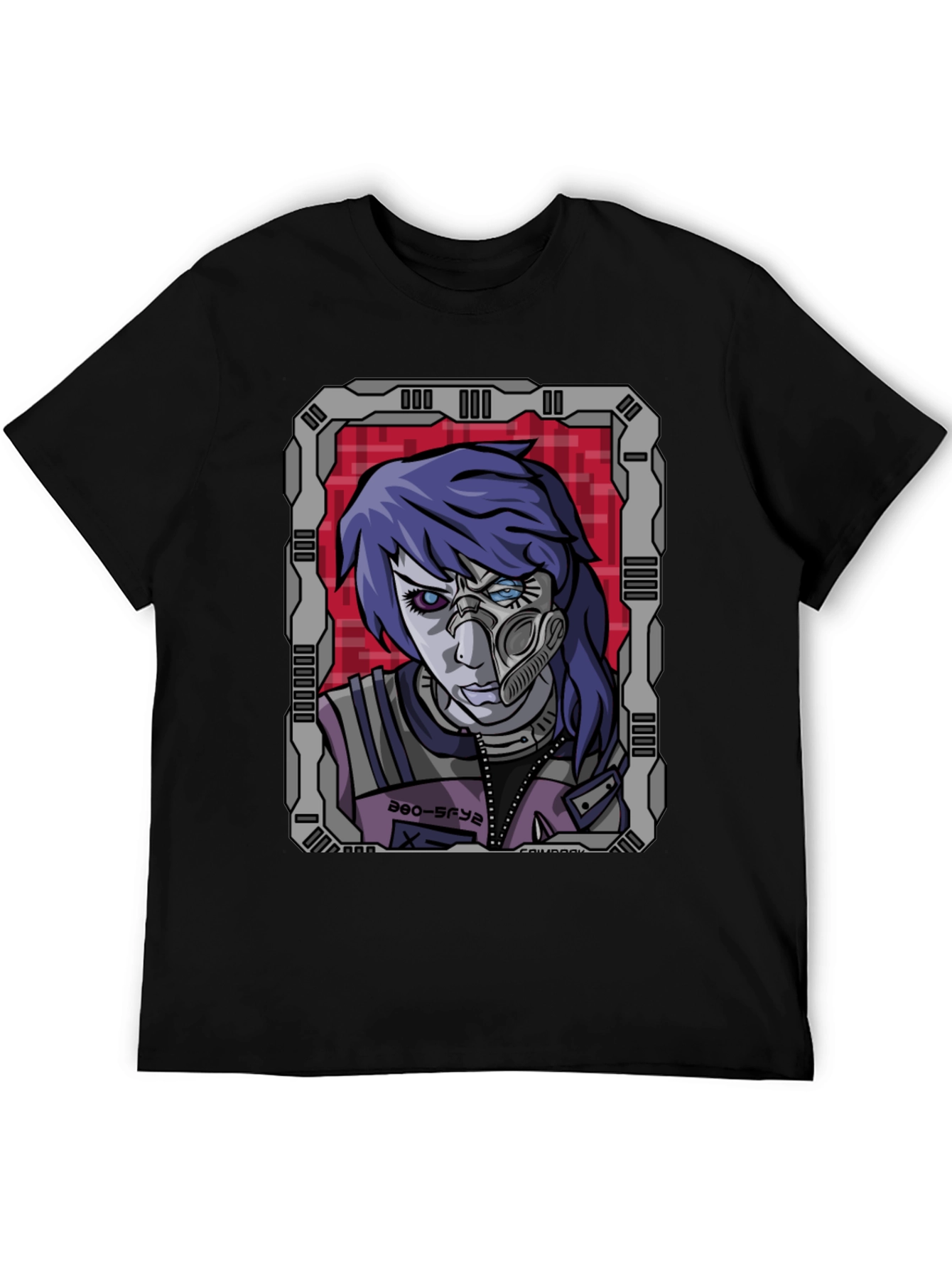Cyberpunk Anime Graphic Tee - Futuristic Style
