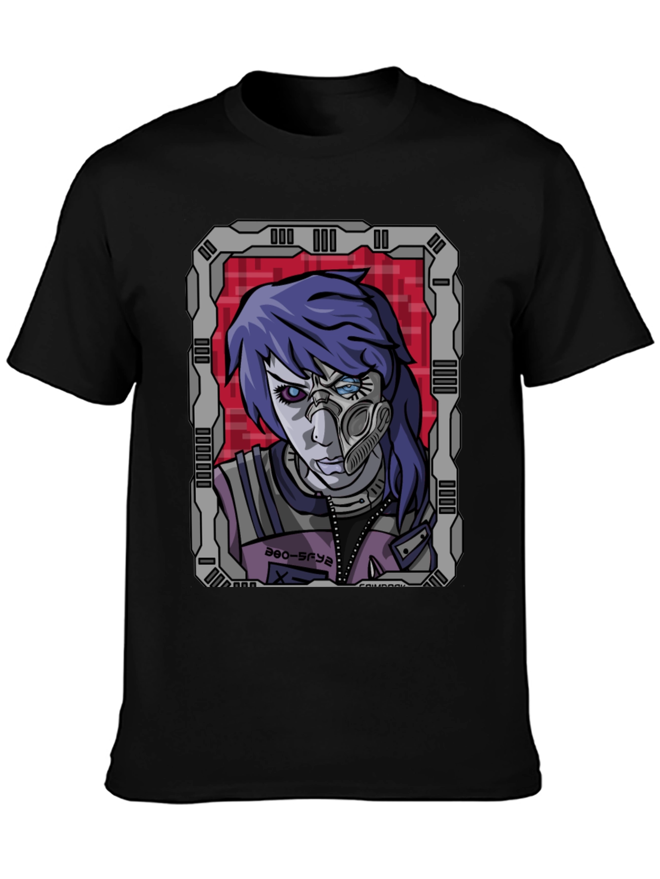 Cyberpunk Anime Graphic Tee - Futuristic Style