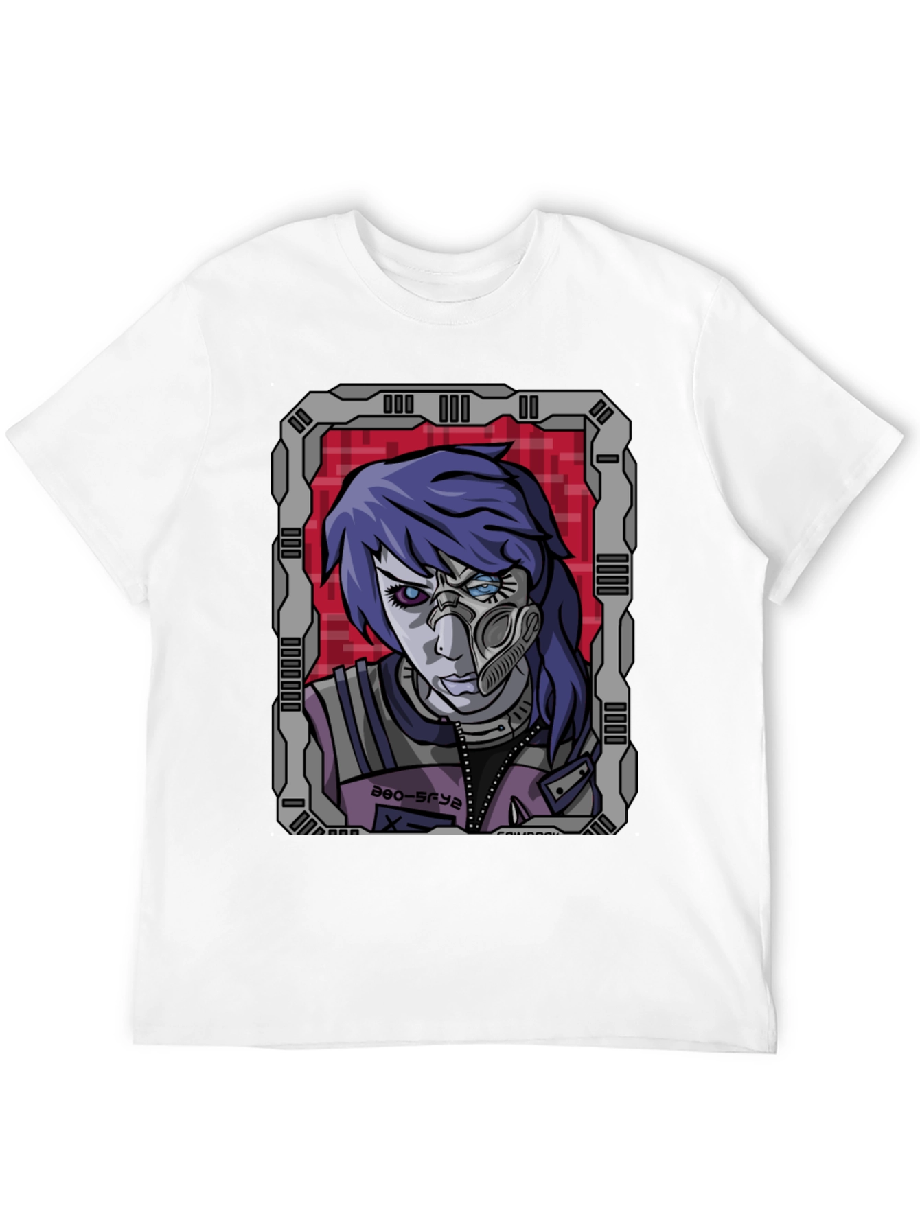 Cyberpunk Anime Graphic Tee - Futuristic Style