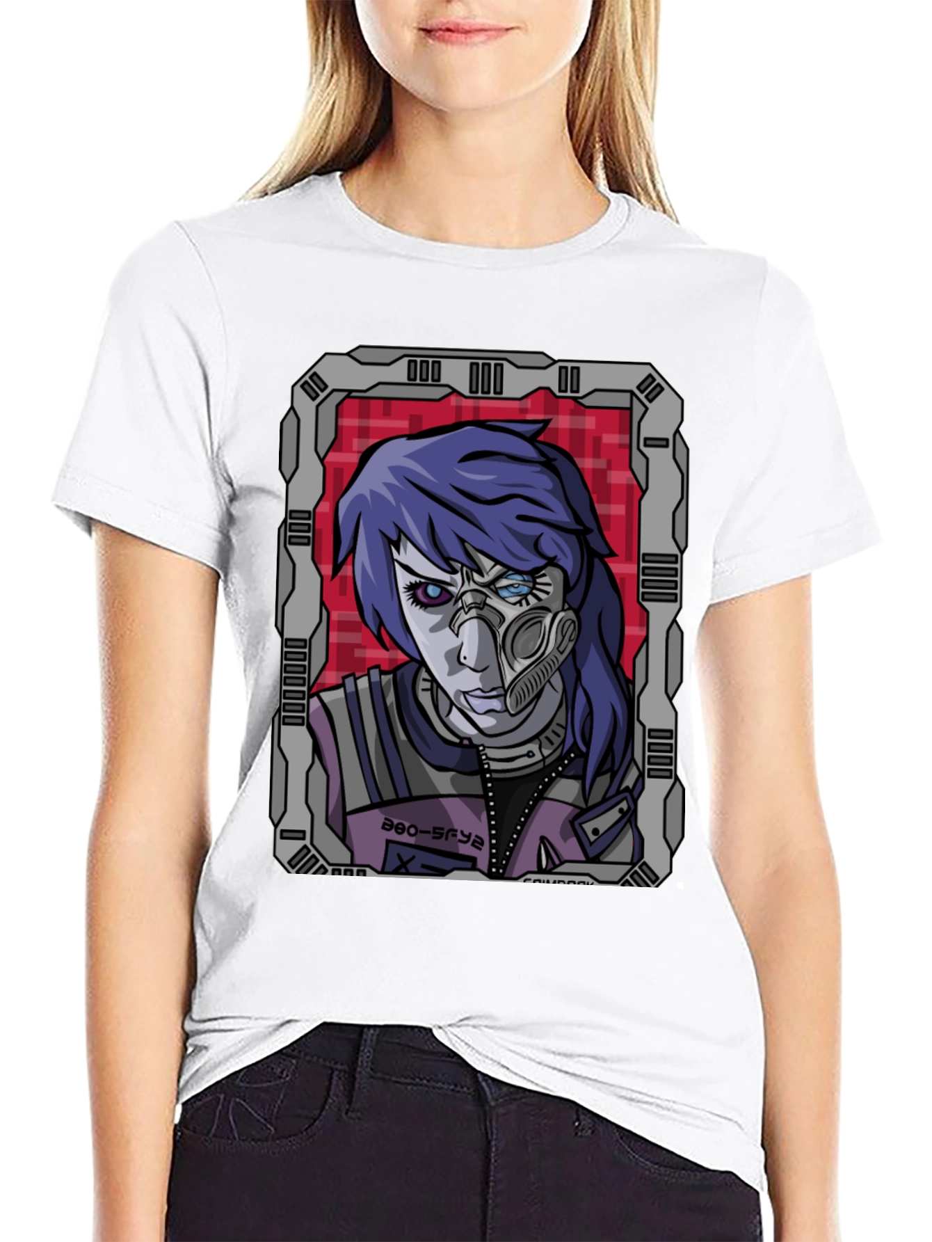 Cyberpunk Anime Graphic Tee - Futuristic Style