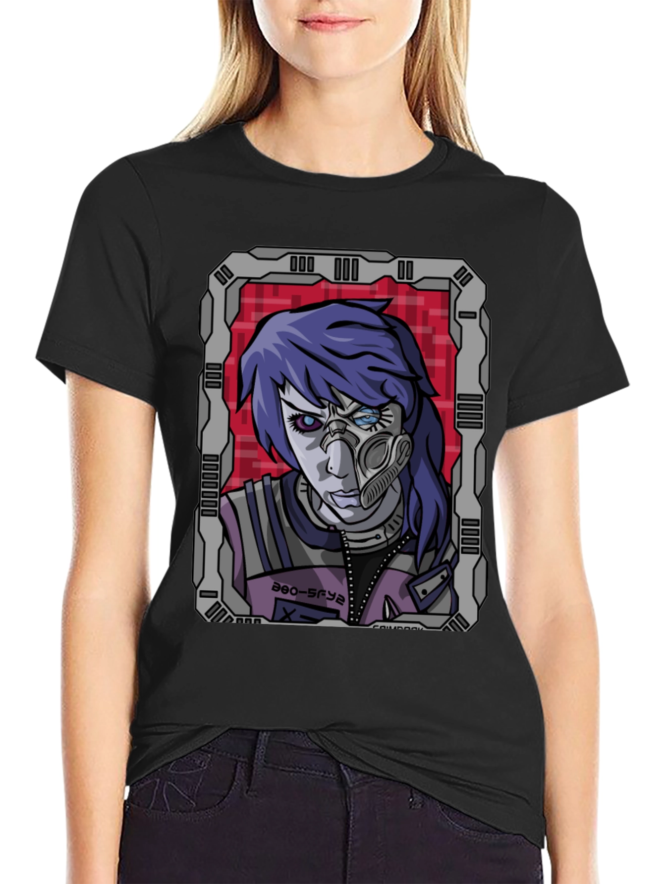 Cyberpunk Anime Graphic Tee - Futuristic Style