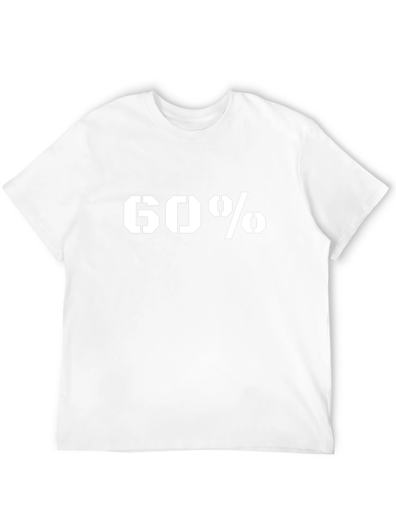 60 Percent Graphic Black T-Shirt - Bold Statement Tee