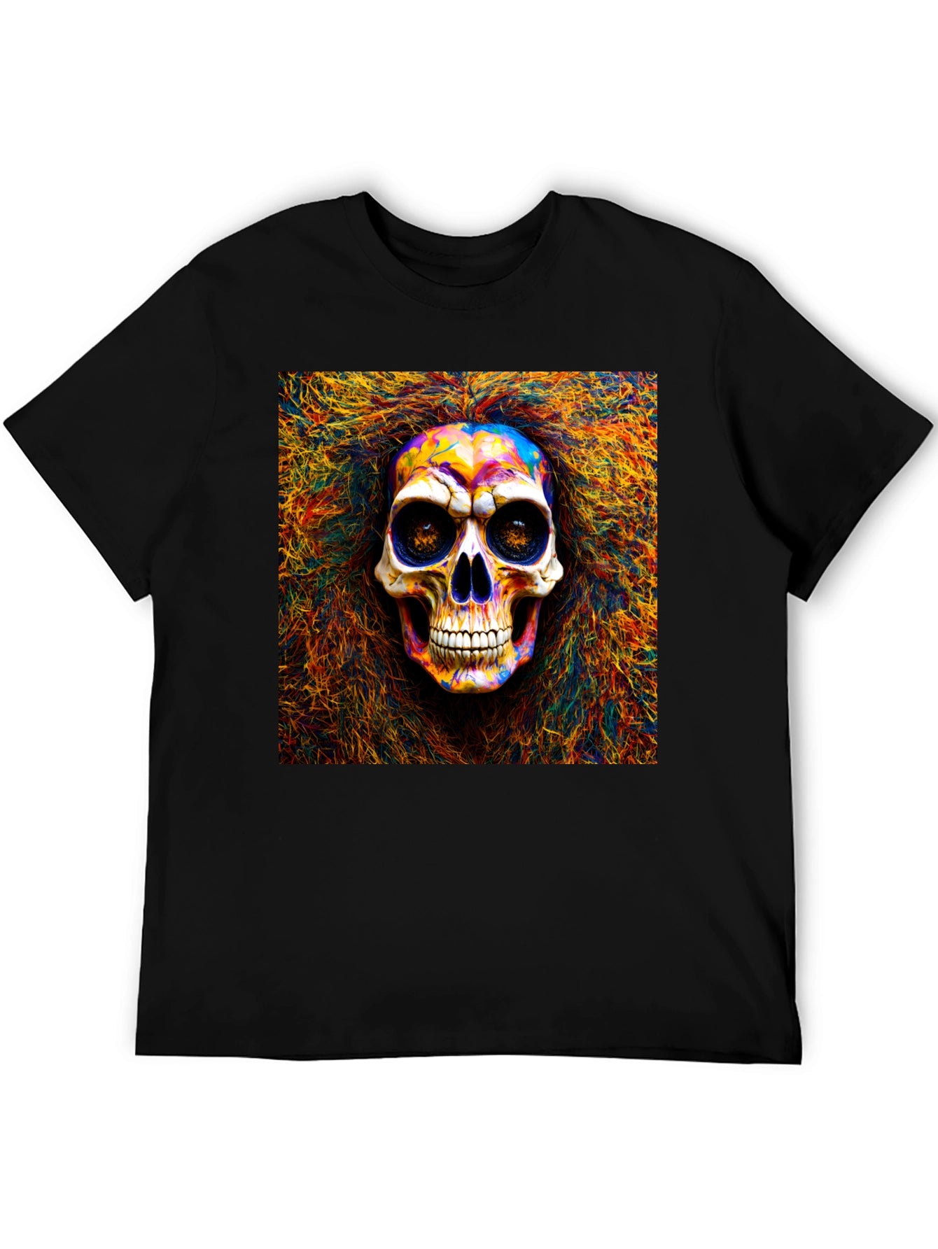 Psychedelic Skull Graphic T-Shirt