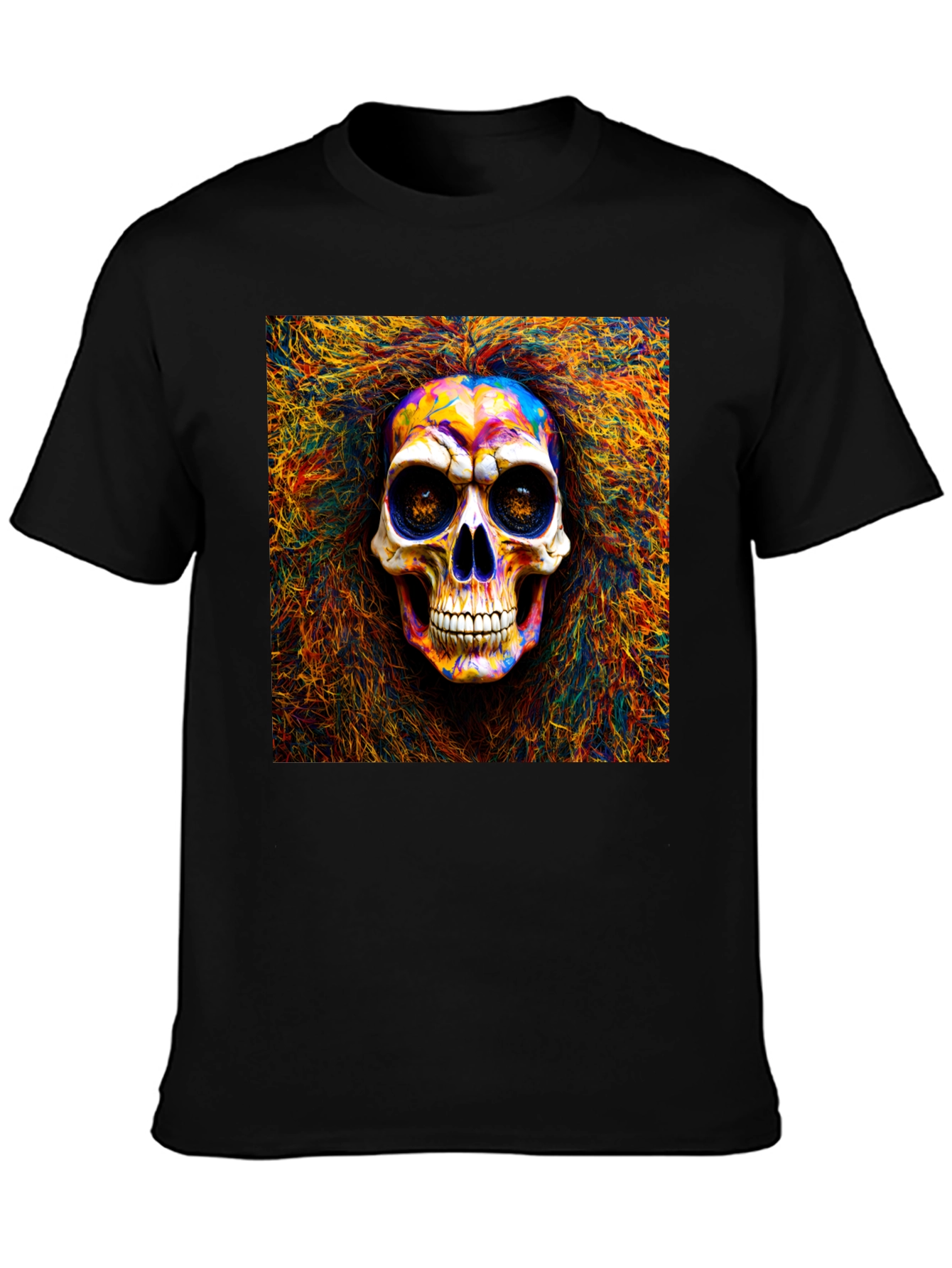 Psychedelic Skull Graphic T-Shirt