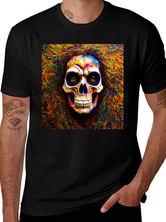 Psychedelic Skull Graphic T-Shirt