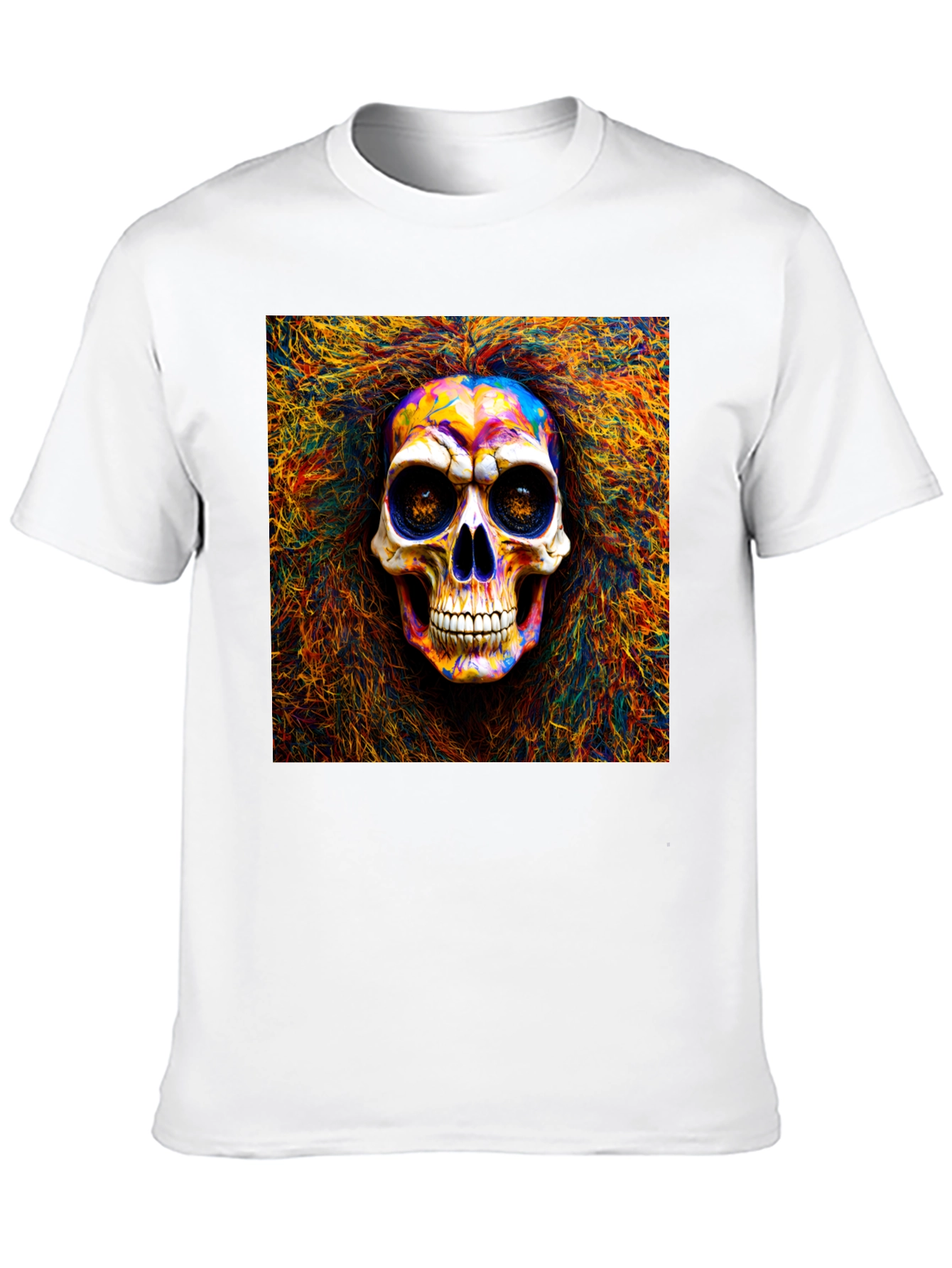 Psychedelic Skull Graphic T-Shirt