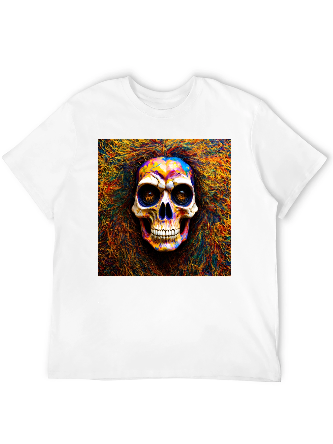 Psychedelic Skull Graphic T-Shirt