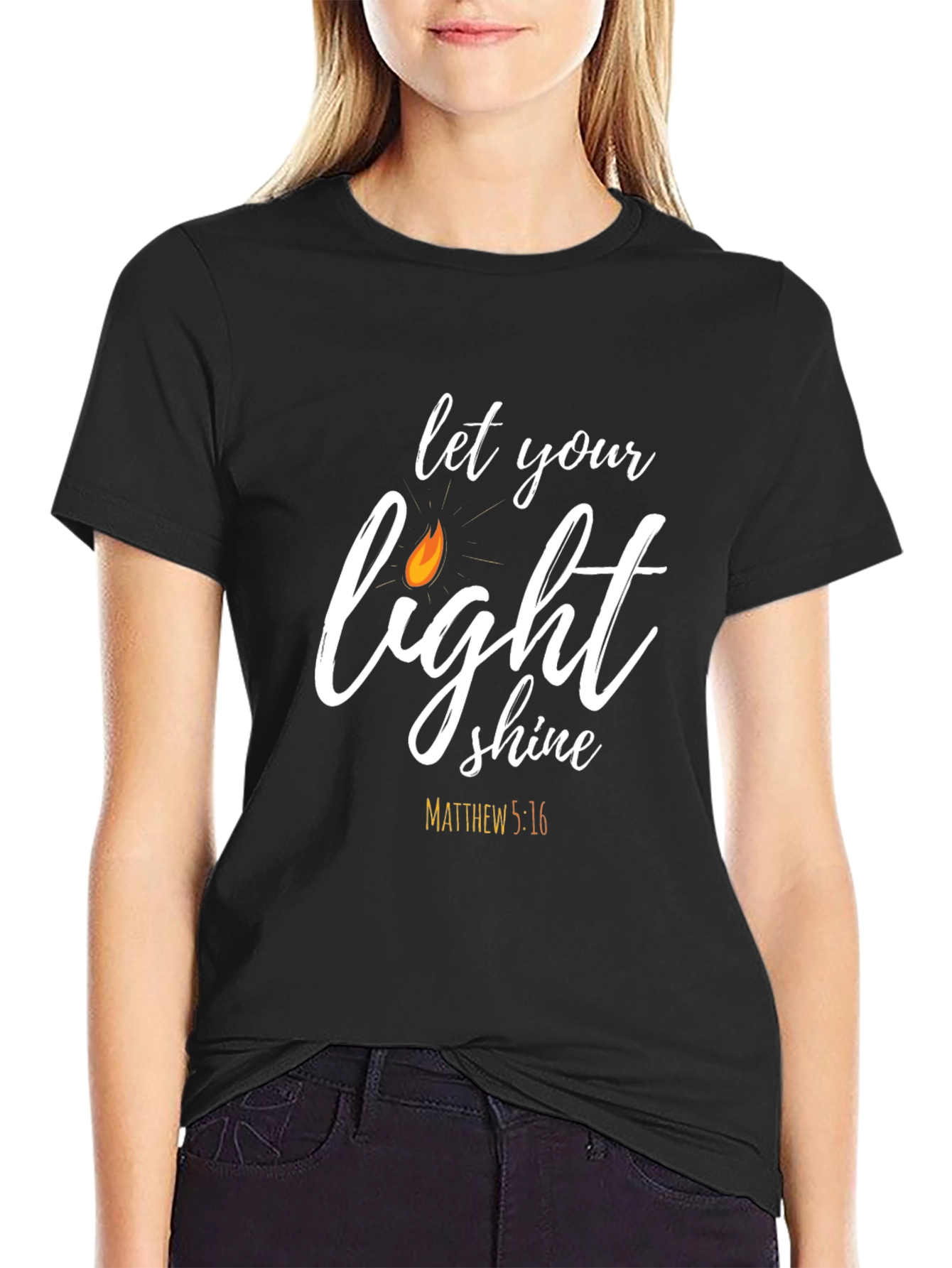 Let Your Light Shine T-Shirt - Christian Faith Apparel