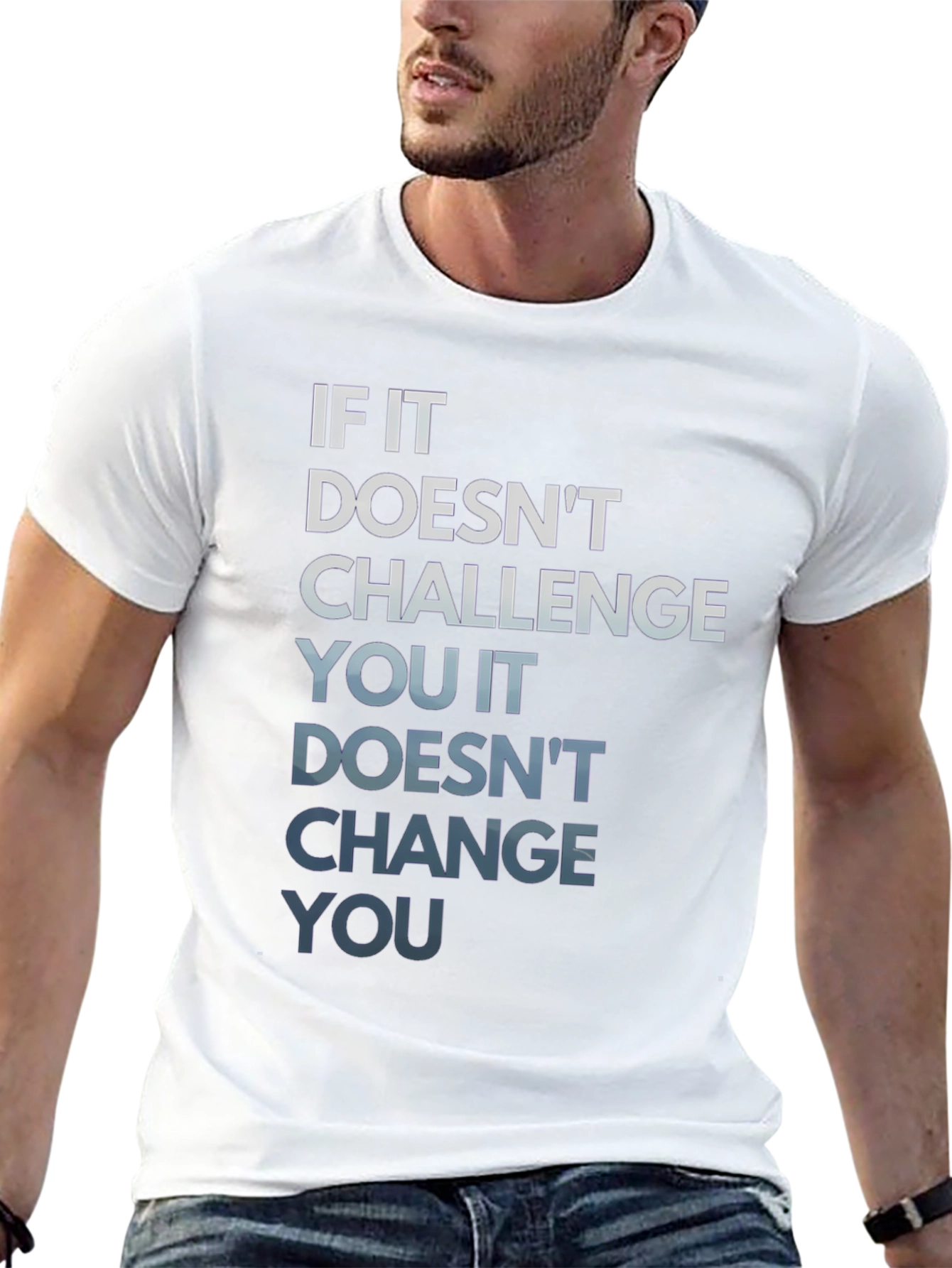 Motivational Graphic Tee - Challenge Changes You