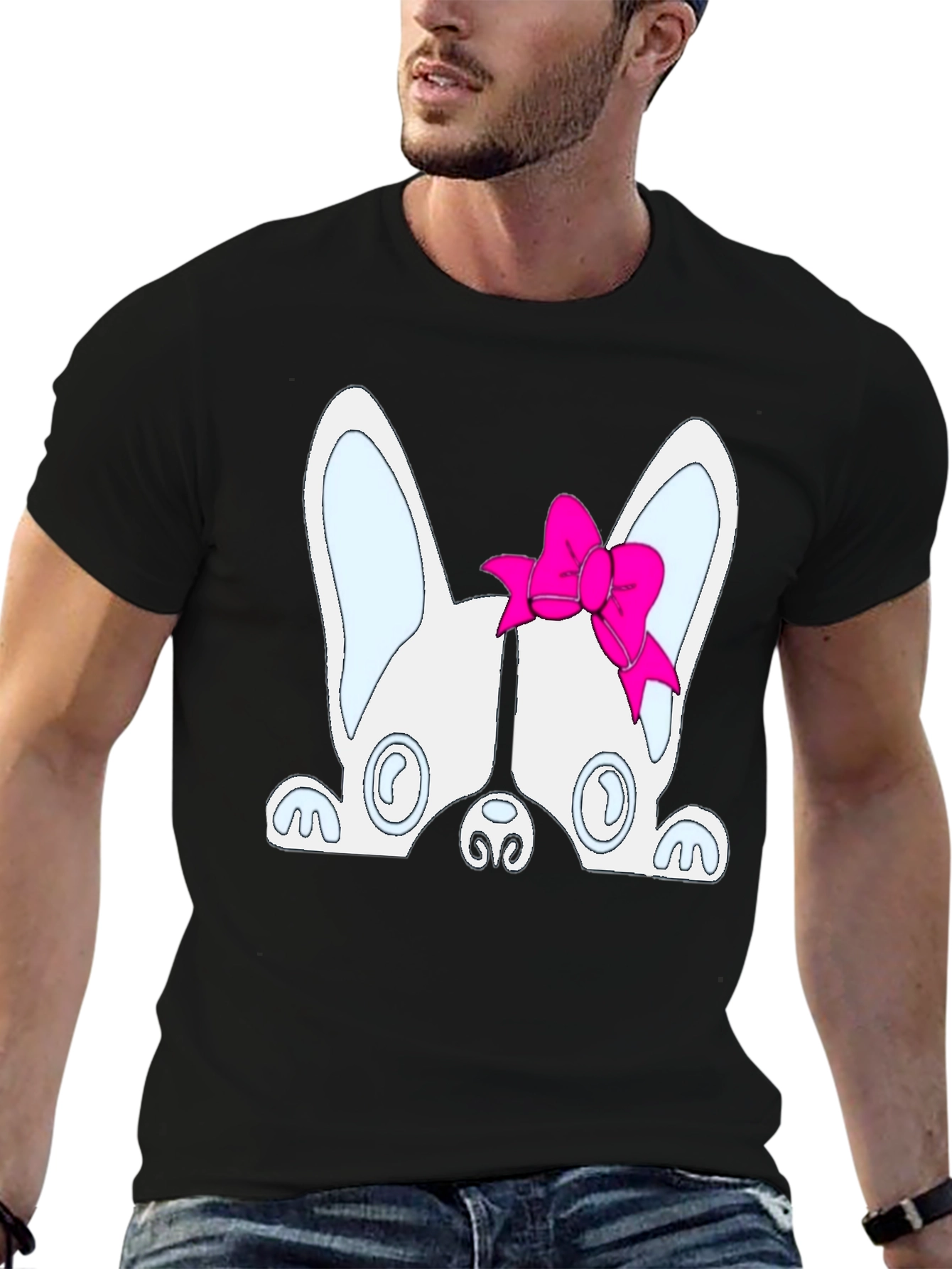Dog with Bow T-Shirt - Cute Puppy Tee