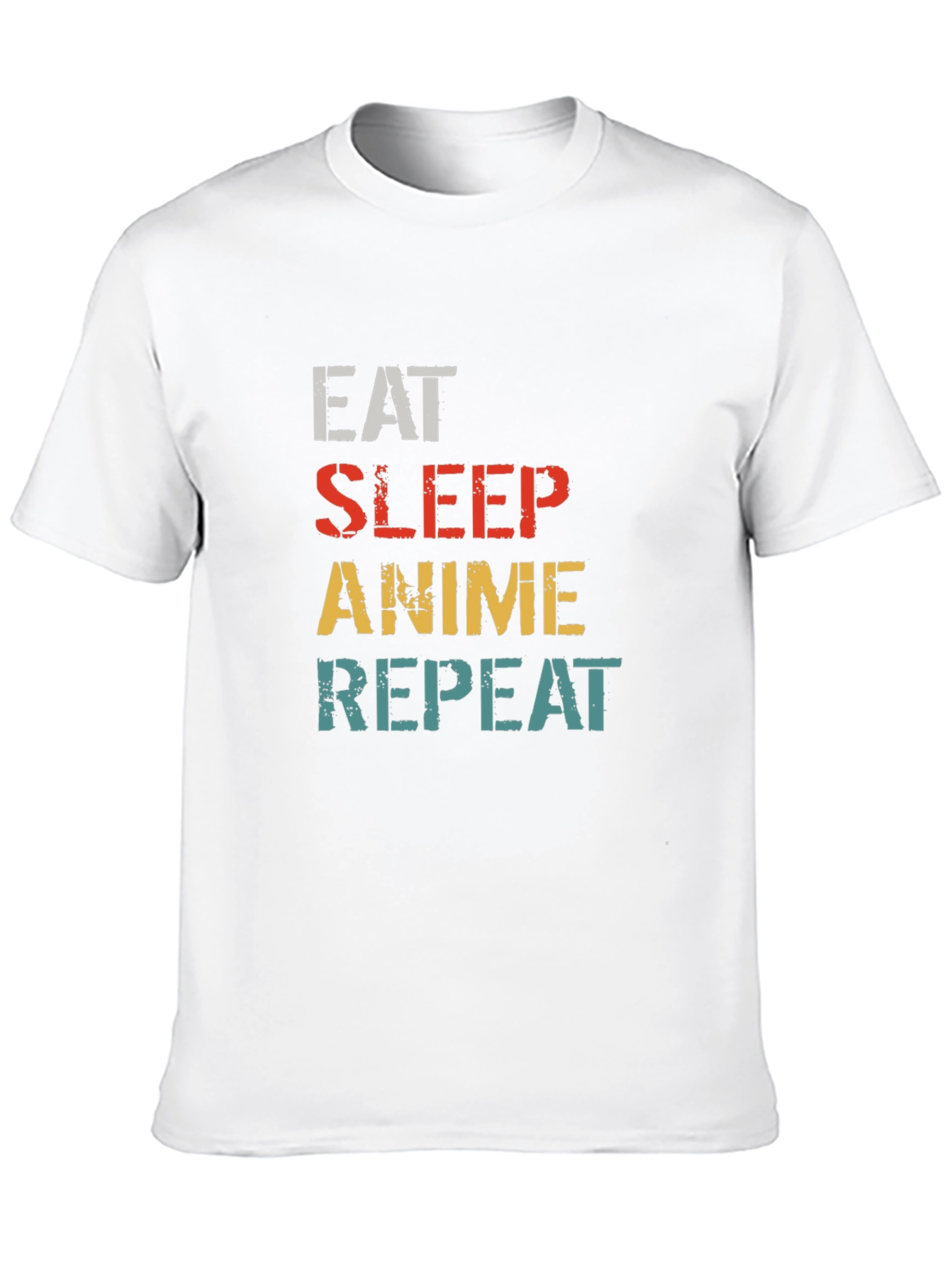 Eat Sleep Anime Repeat Black T-Shirt