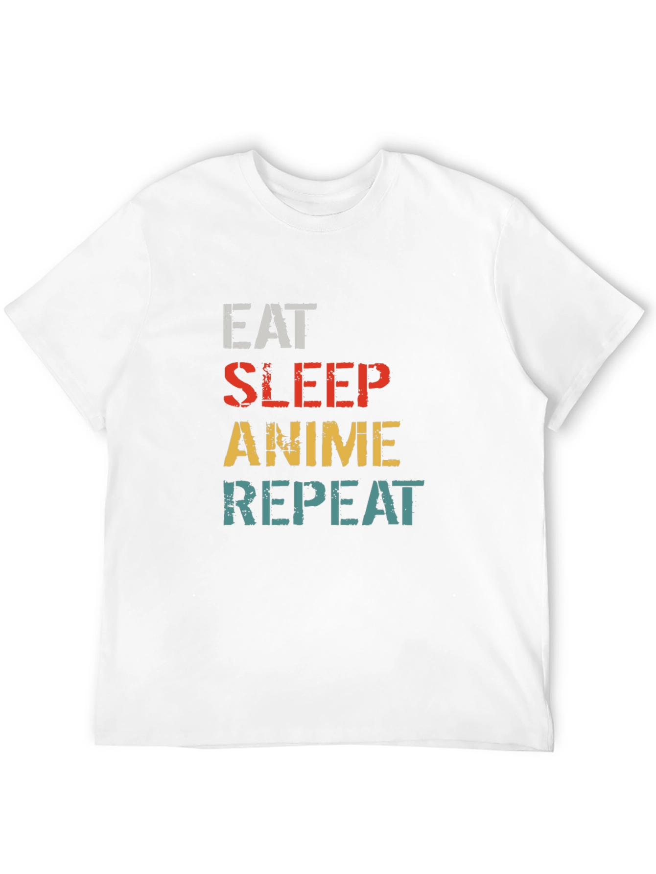 Eat Sleep Anime Repeat Black T-Shirt