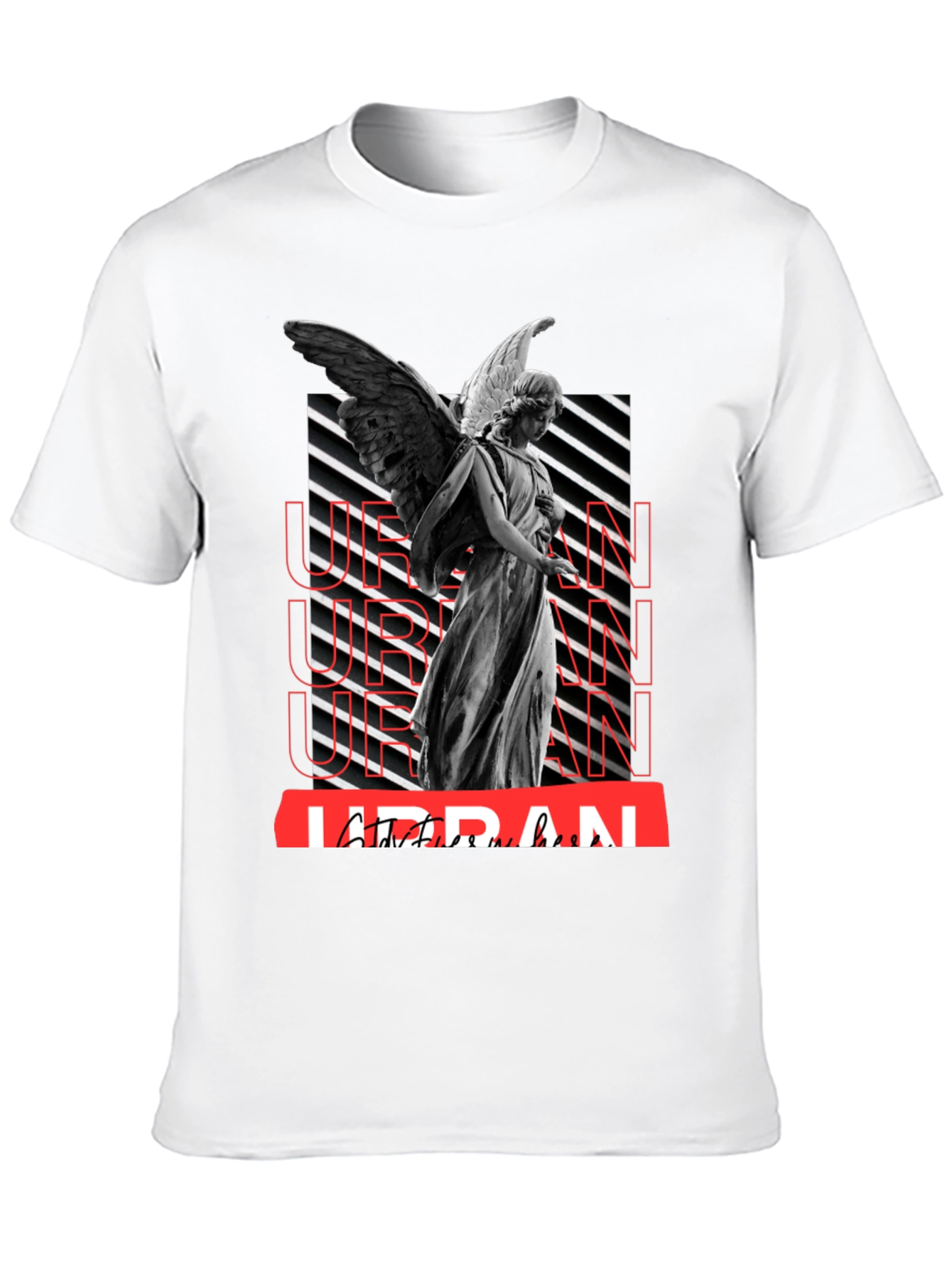 Urban Angel Graphic T-Shirt - Trendy Streetwear