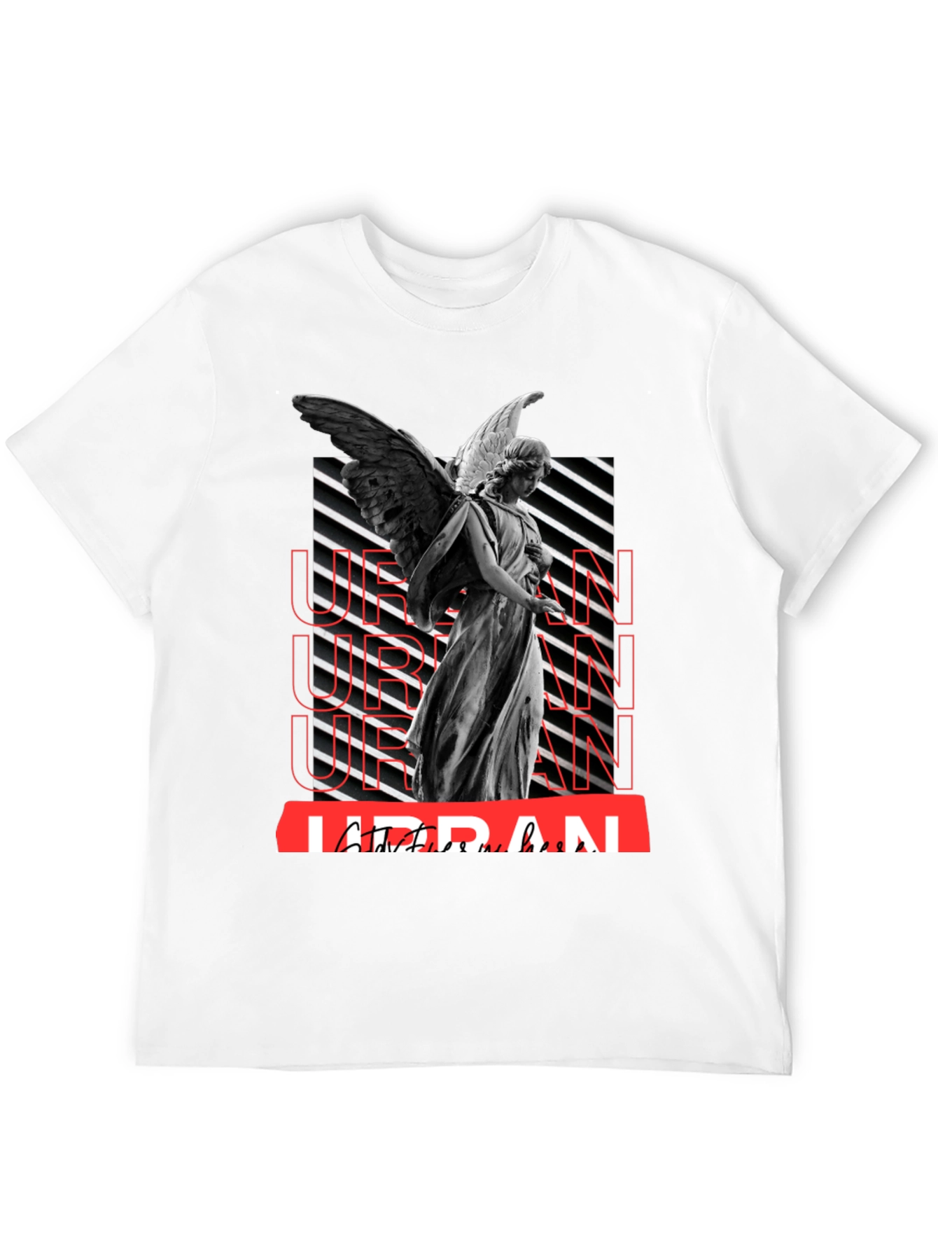 Urban Angel Graphic T-Shirt - Trendy Streetwear