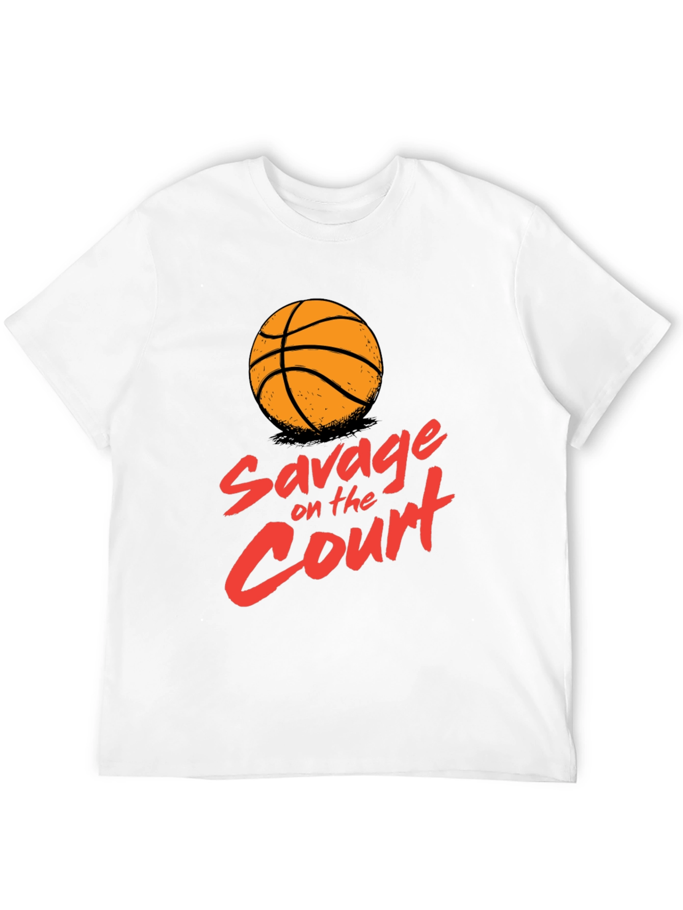 Savage On The Court Basketball Graphic T-Shirt