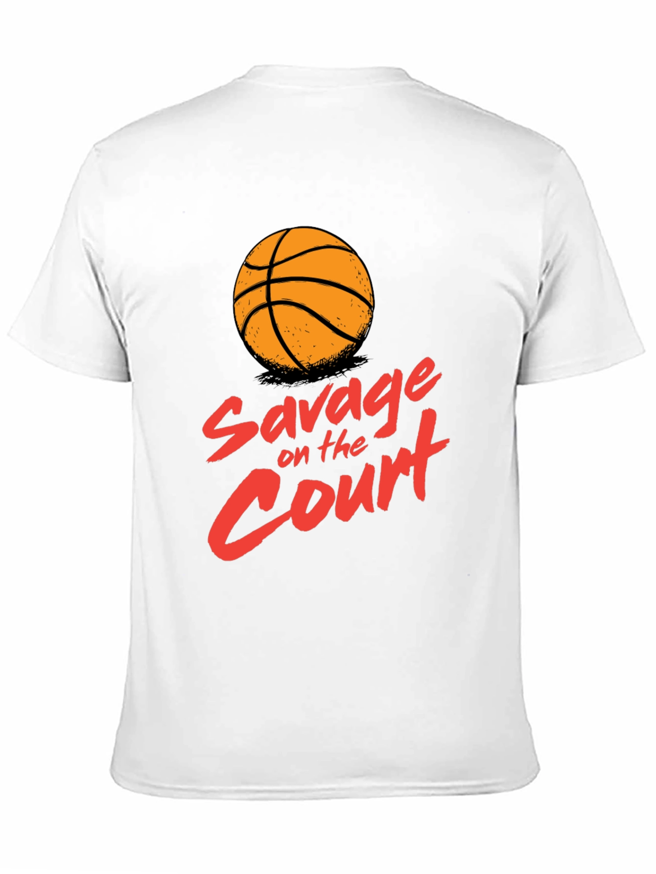 Savage On The Court Basketball Graphic T-Shirt