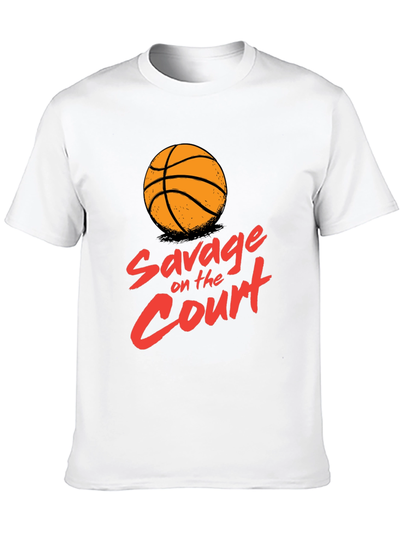 Savage On The Court Basketball Graphic T-Shirt