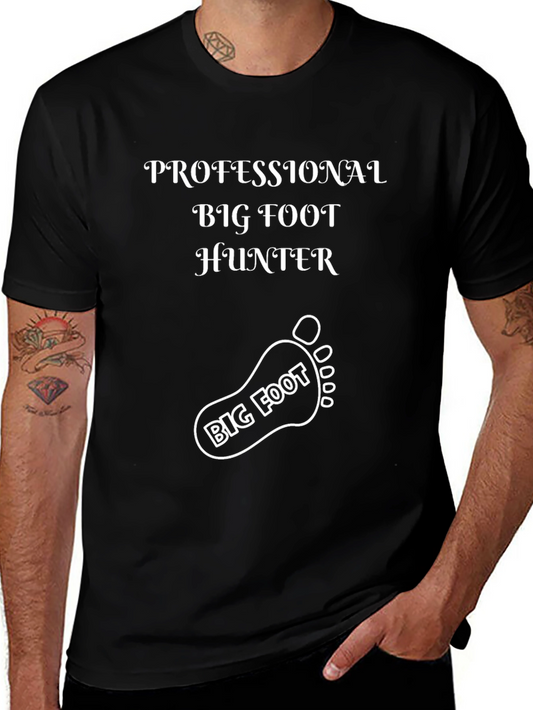 Professional Bigfoot Hunter Black Graphic Tee
