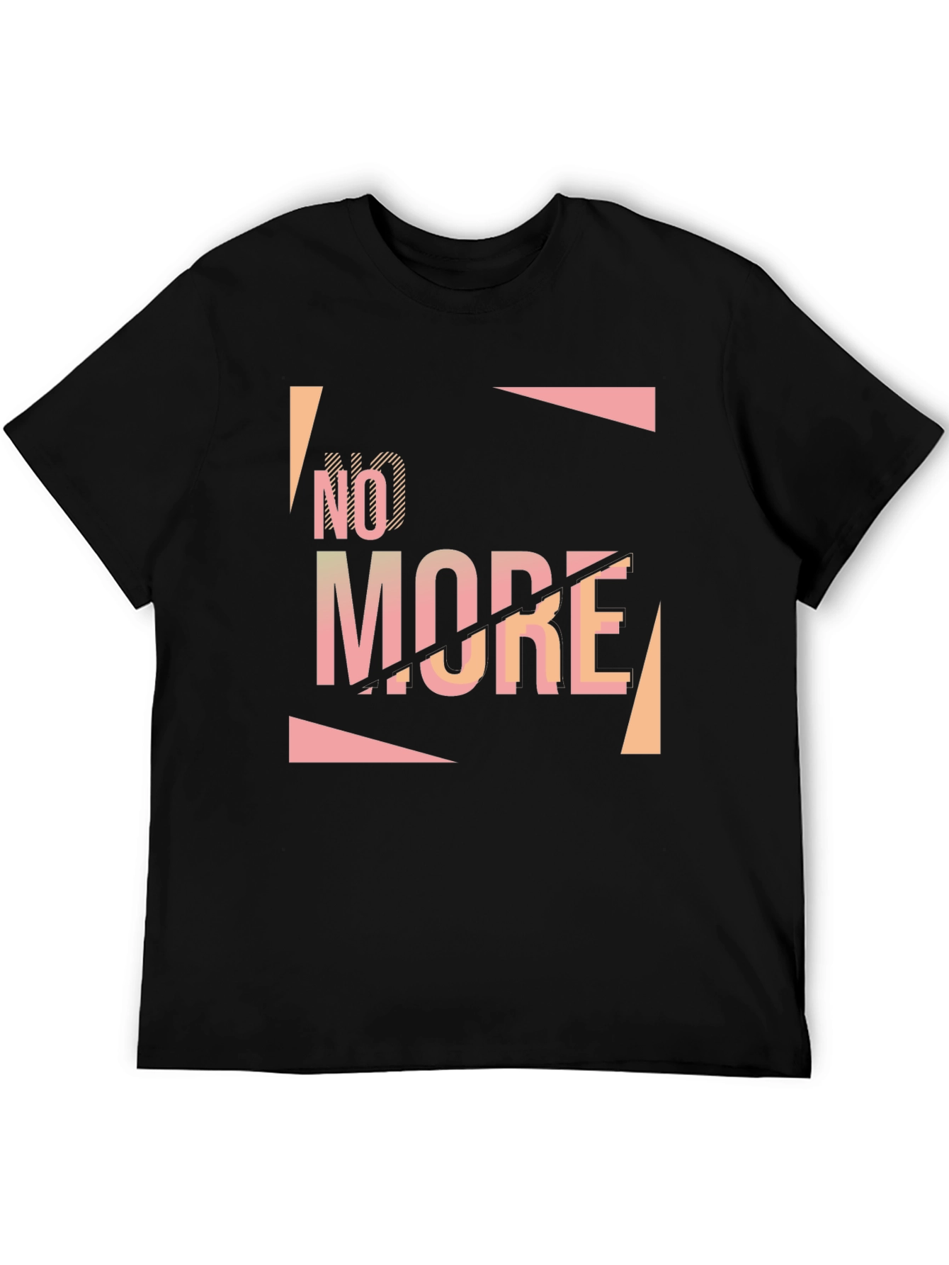 Edgy No More Graphic Black T-Shirt