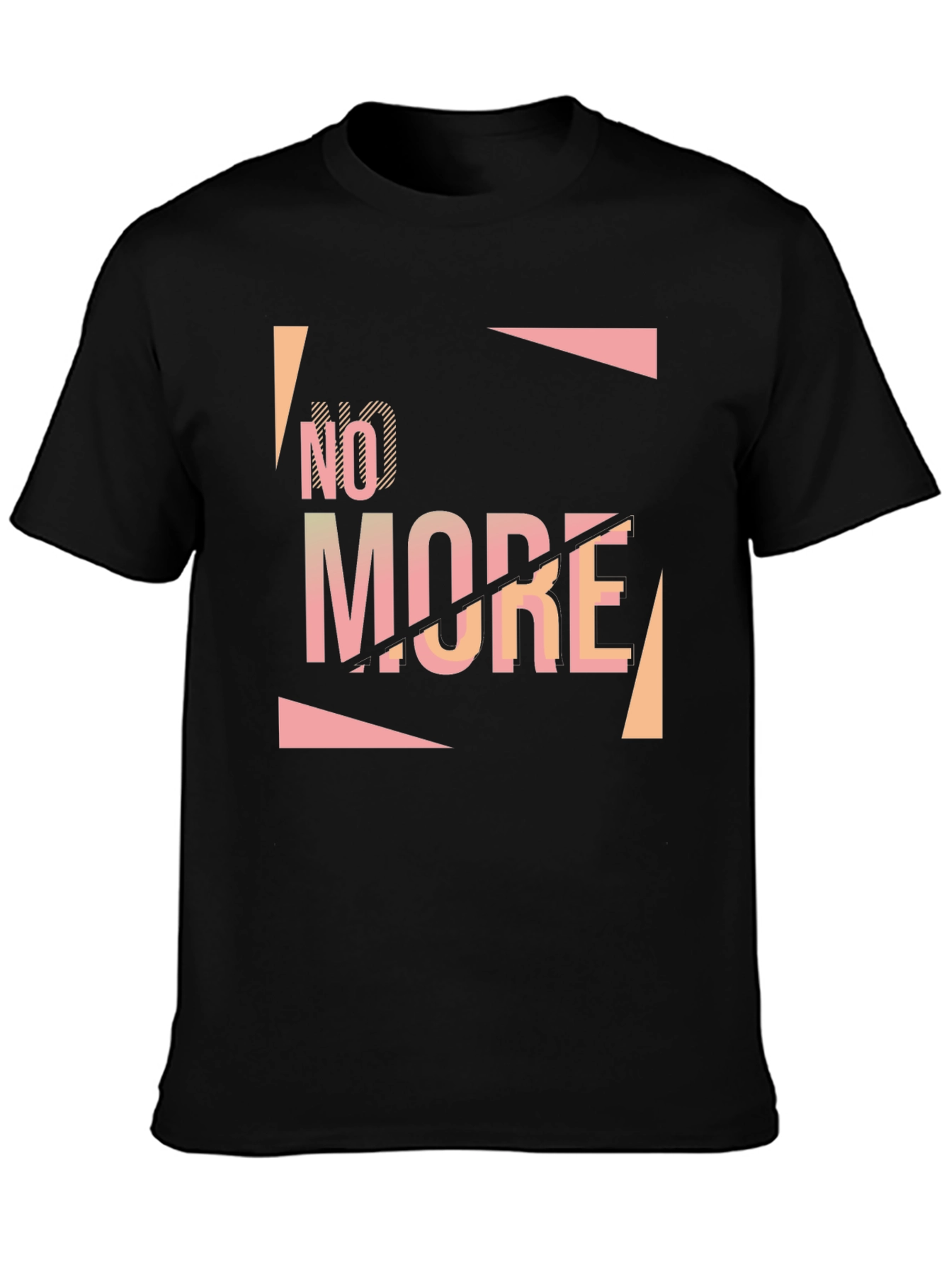 Edgy No More Graphic Black T-Shirt