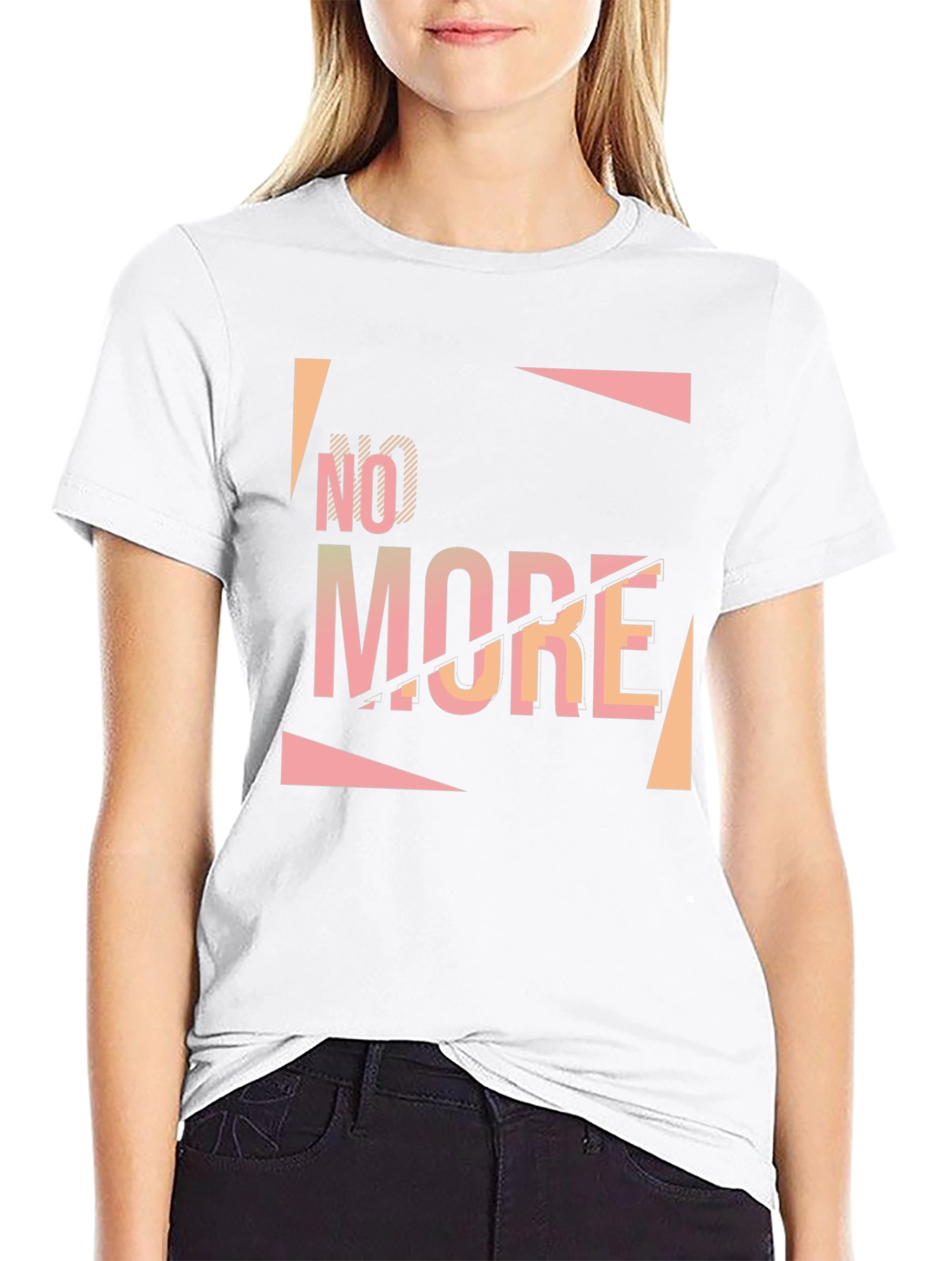 Edgy No More Graphic Black T-Shirt