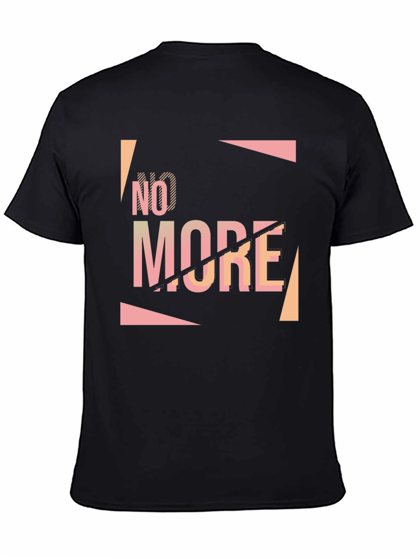 Edgy No More Graphic Black T-Shirt