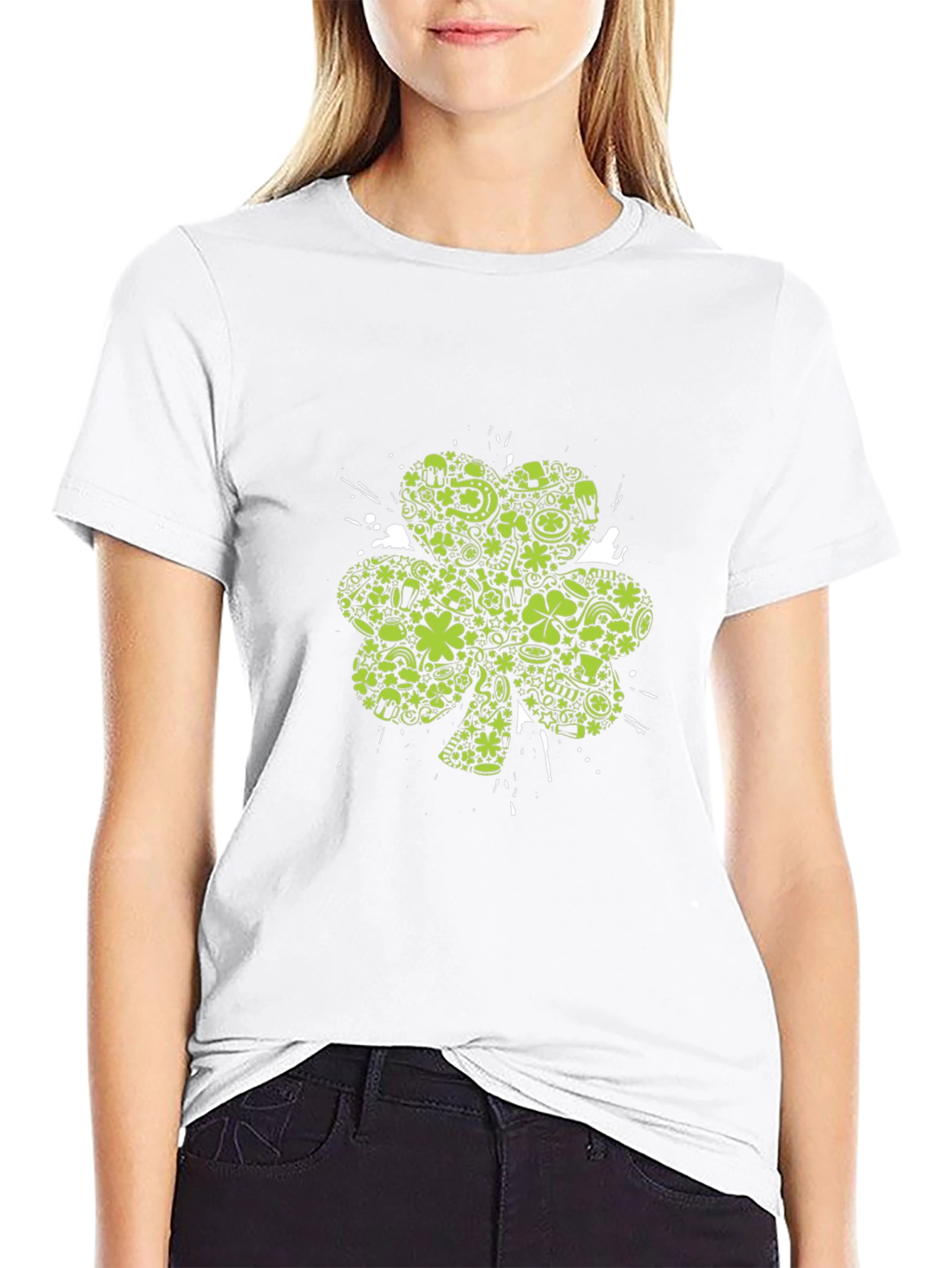 St. Patricks Day Clover Graphic Tee