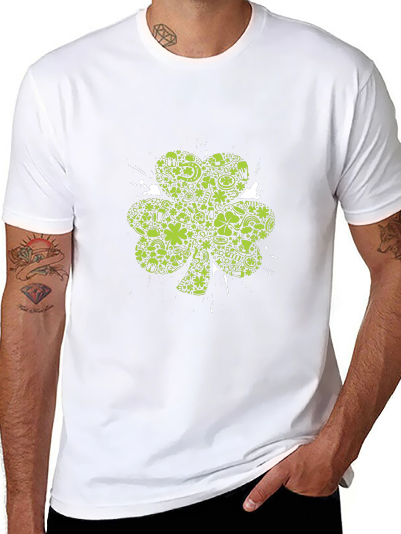 St. Patricks Day Clover Graphic Tee