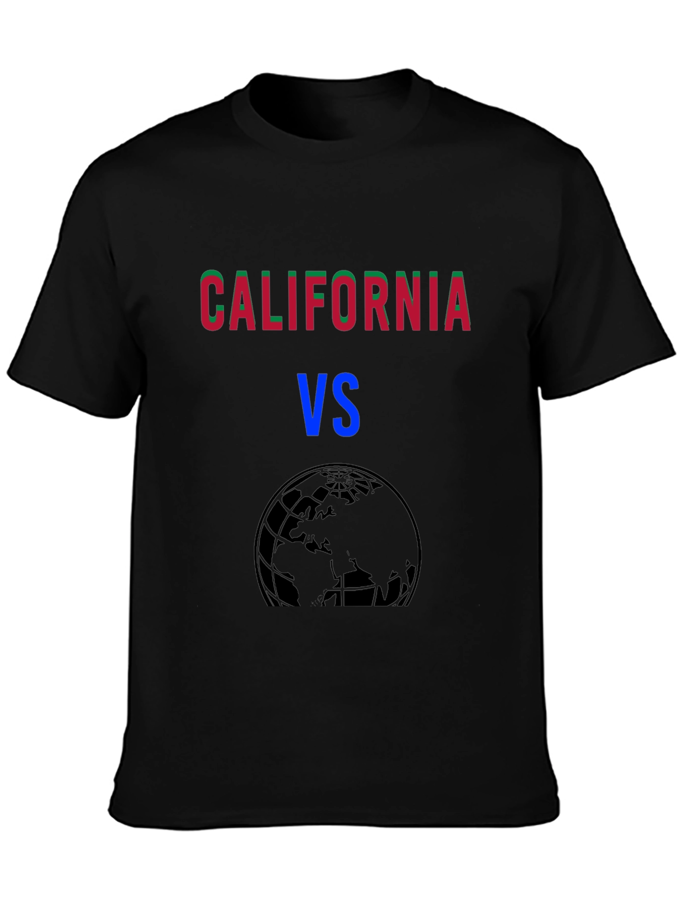 California VS the World Black T-Shirt