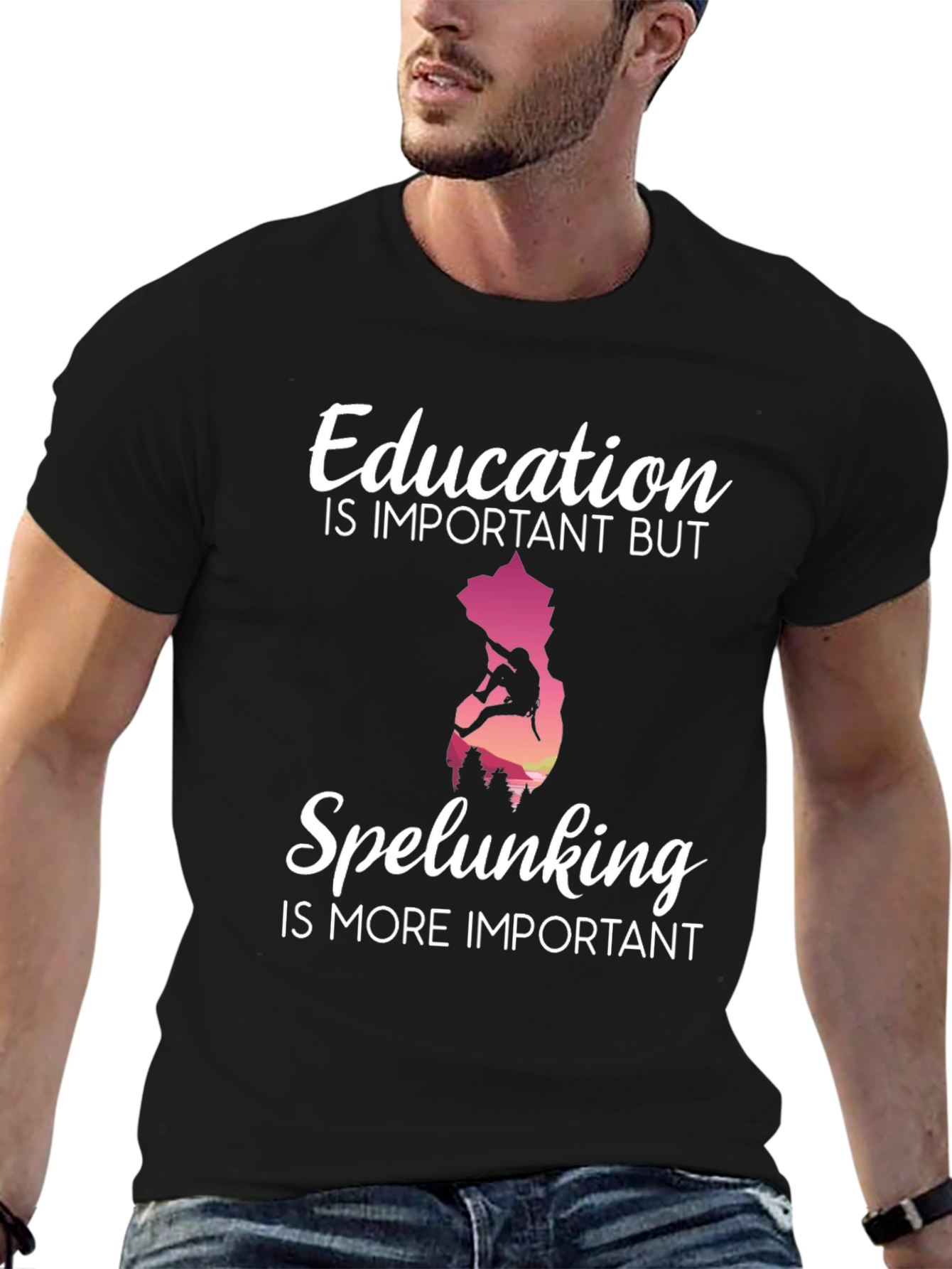 Speleunking T-Shirt - Education is Important But...