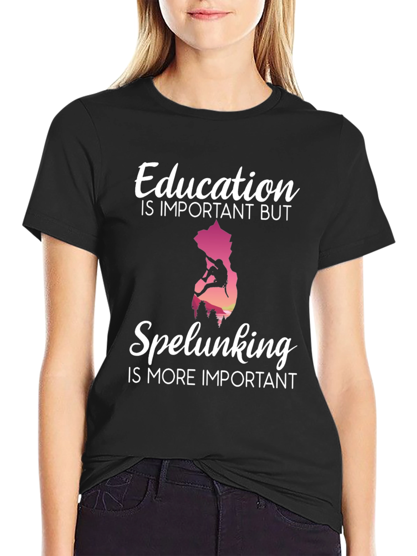 Speleunking T-Shirt - Education is Important But...